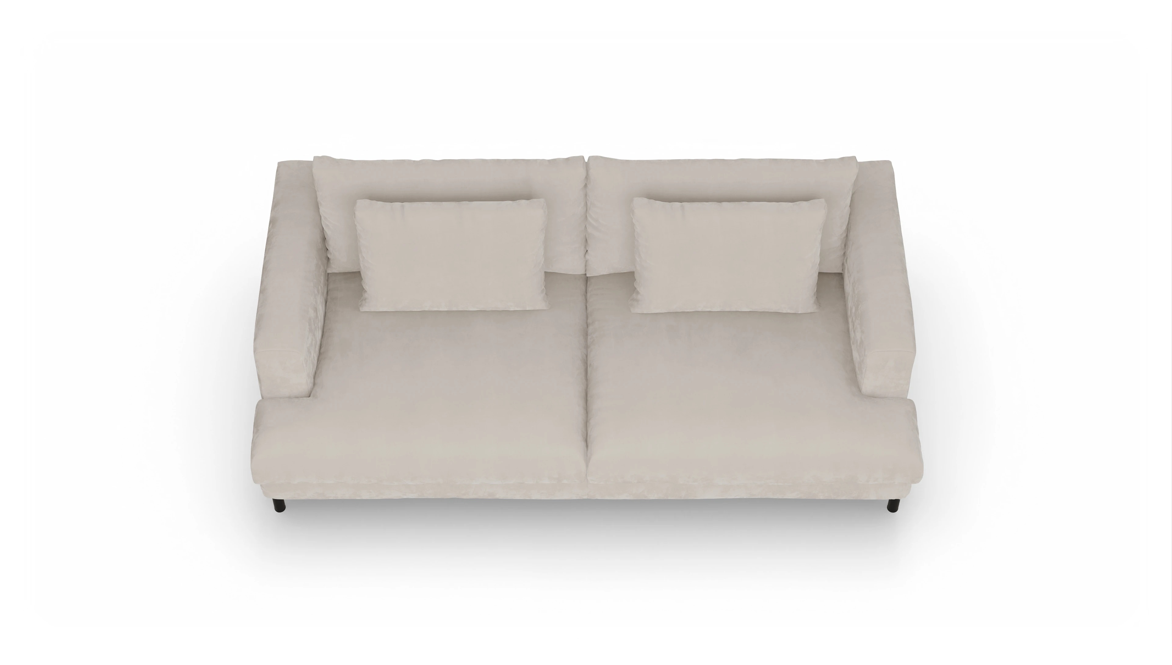 Ansicht des Produktes Faro 3-Sitzer in Samt weiß