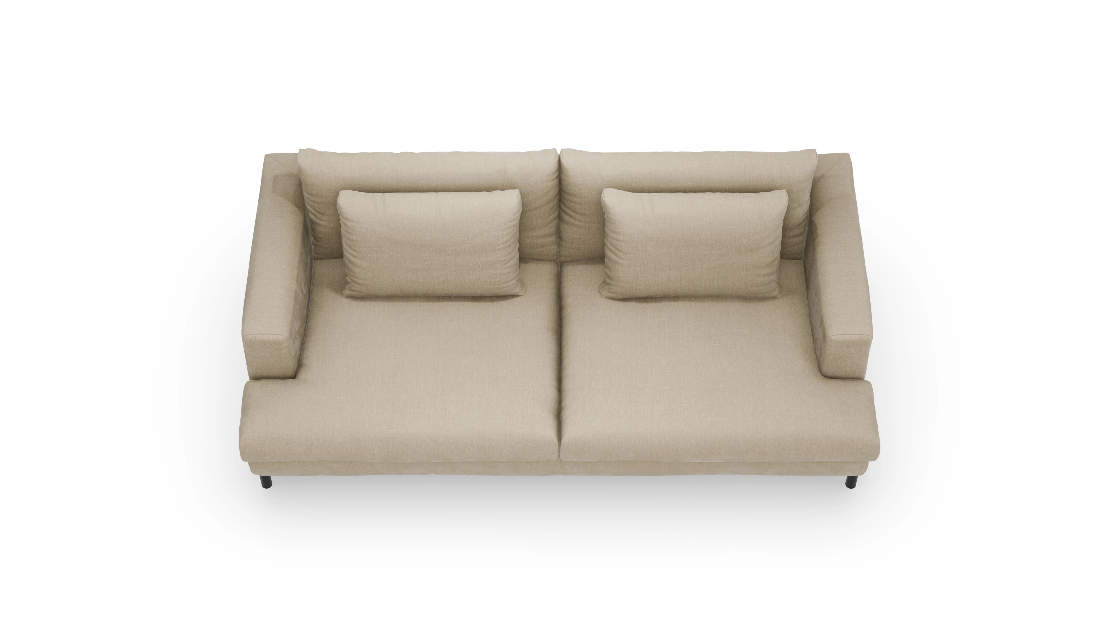 Sofa Faro in Stoff Ansicht des Produktes Faro 3-Sitzer in Stoff weiß