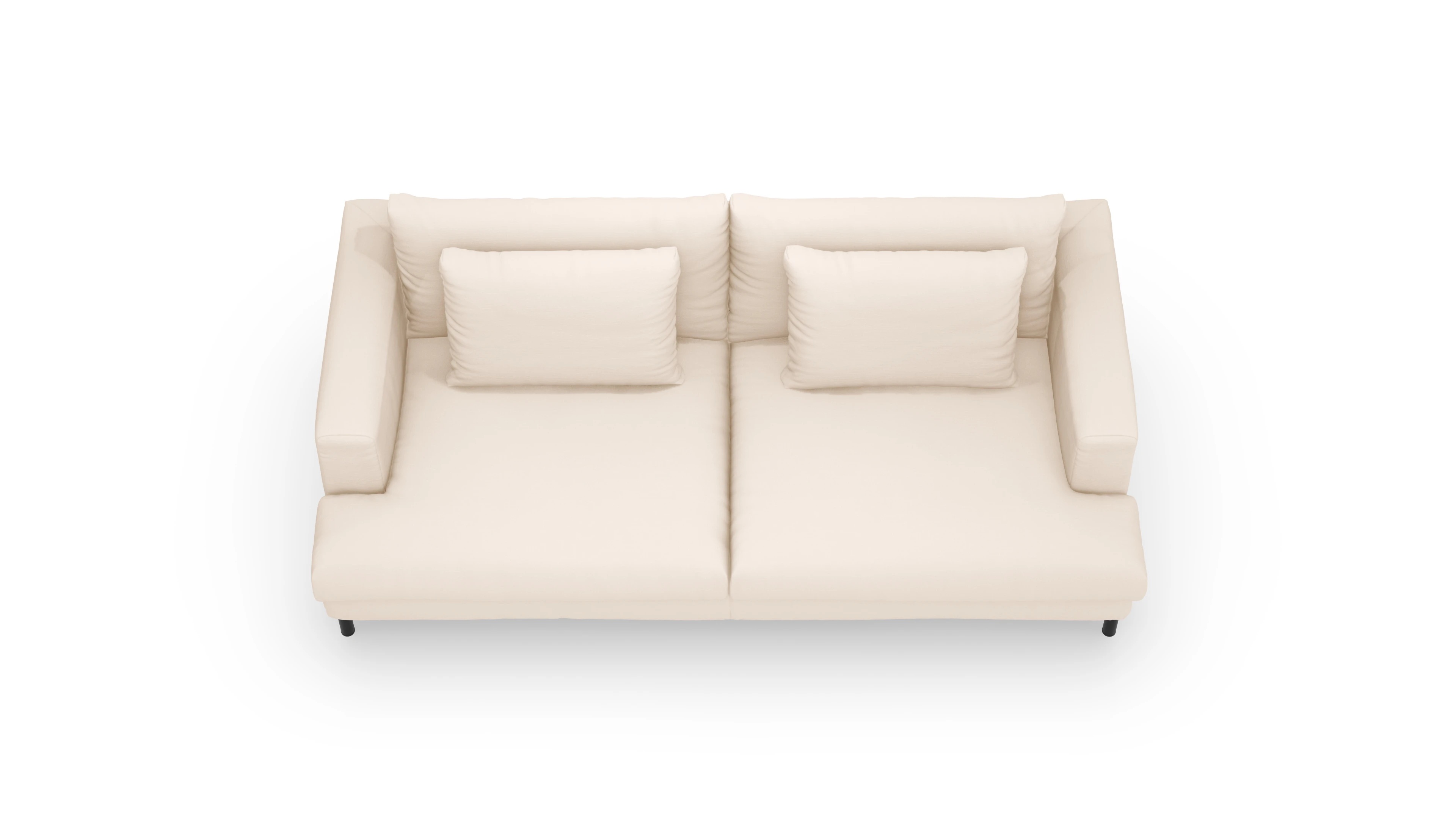 Sofa Faro in Stoff Ansicht des Produktes Faro 3-Sitzer in Stoff beige