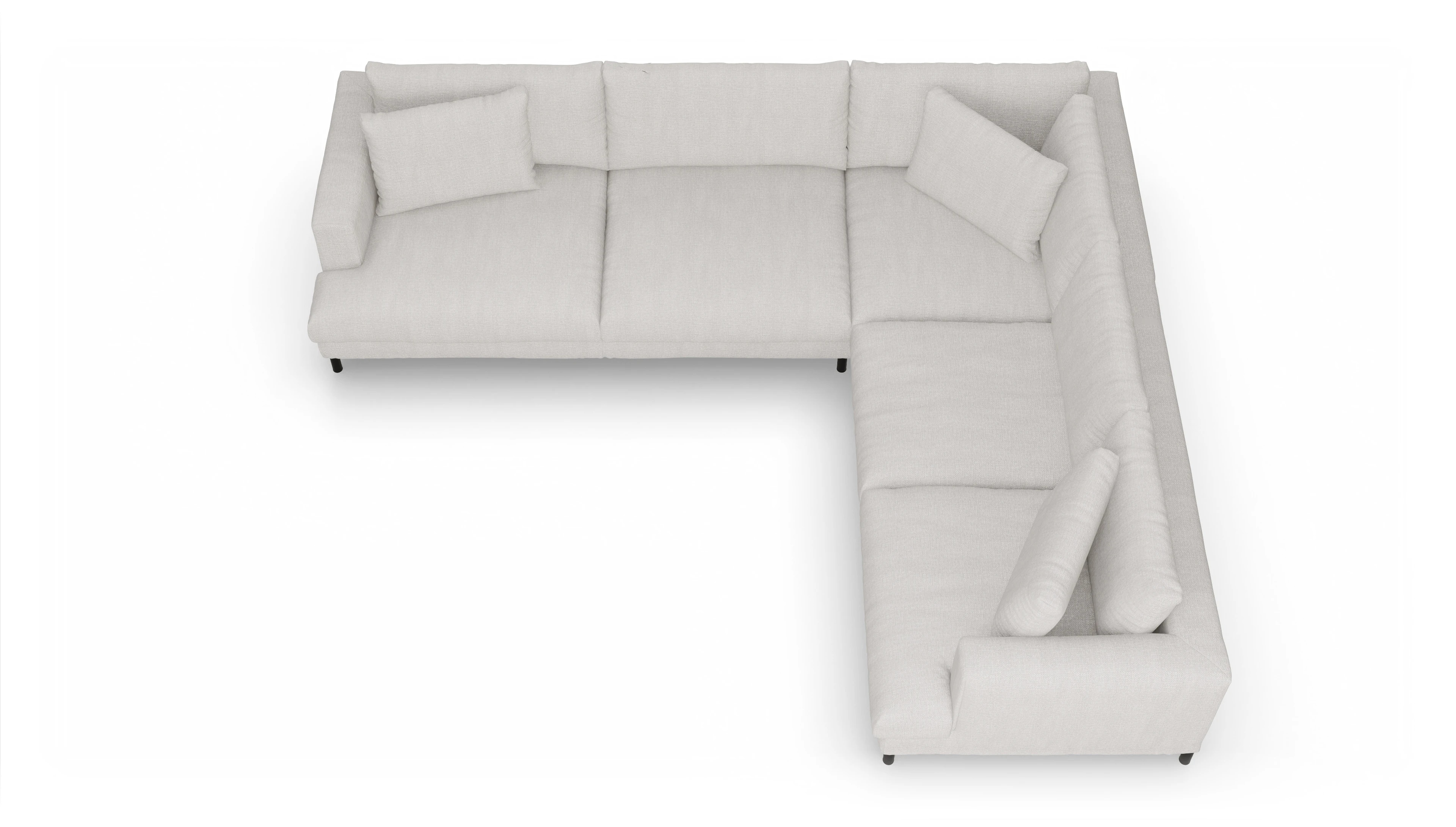 Ansicht des Produktes Faro Ecksofa Rechts in Stoff weiß