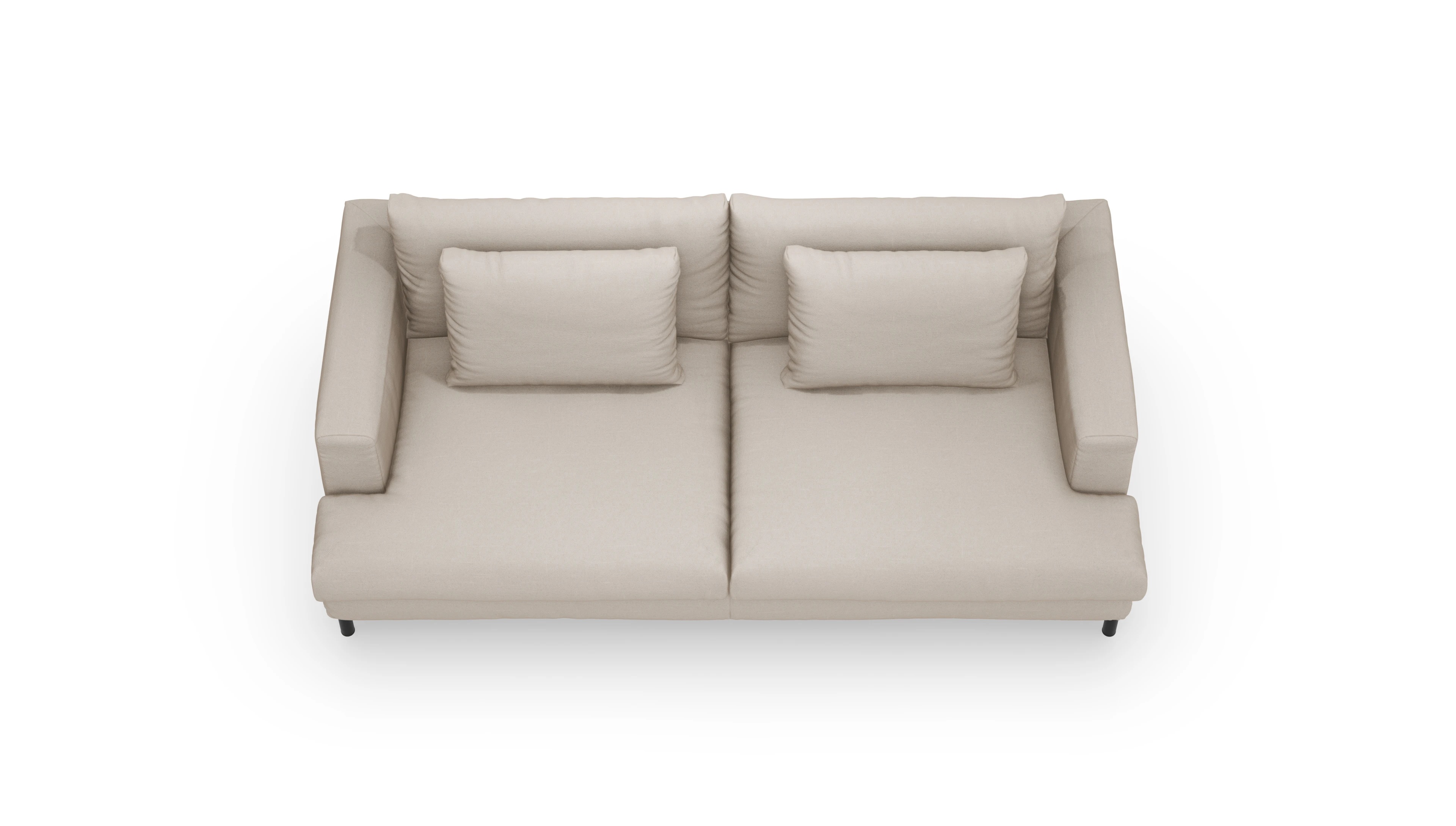 Sofa Faro in Stoff Ansicht des Produktes Faro 3-Sitzer in Stoff beige