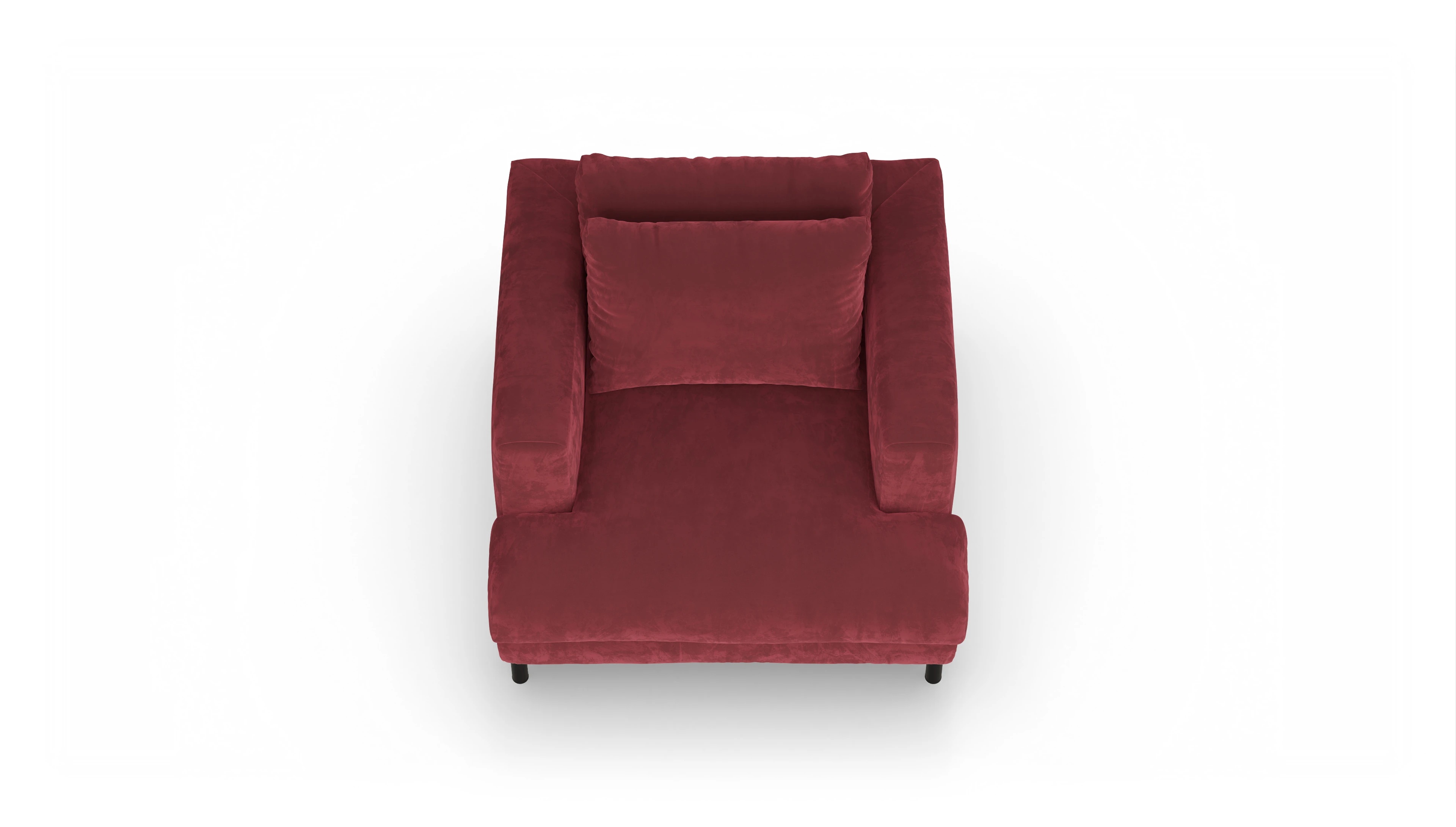 Ansicht des Produktes Faro Sessel in Samt rot