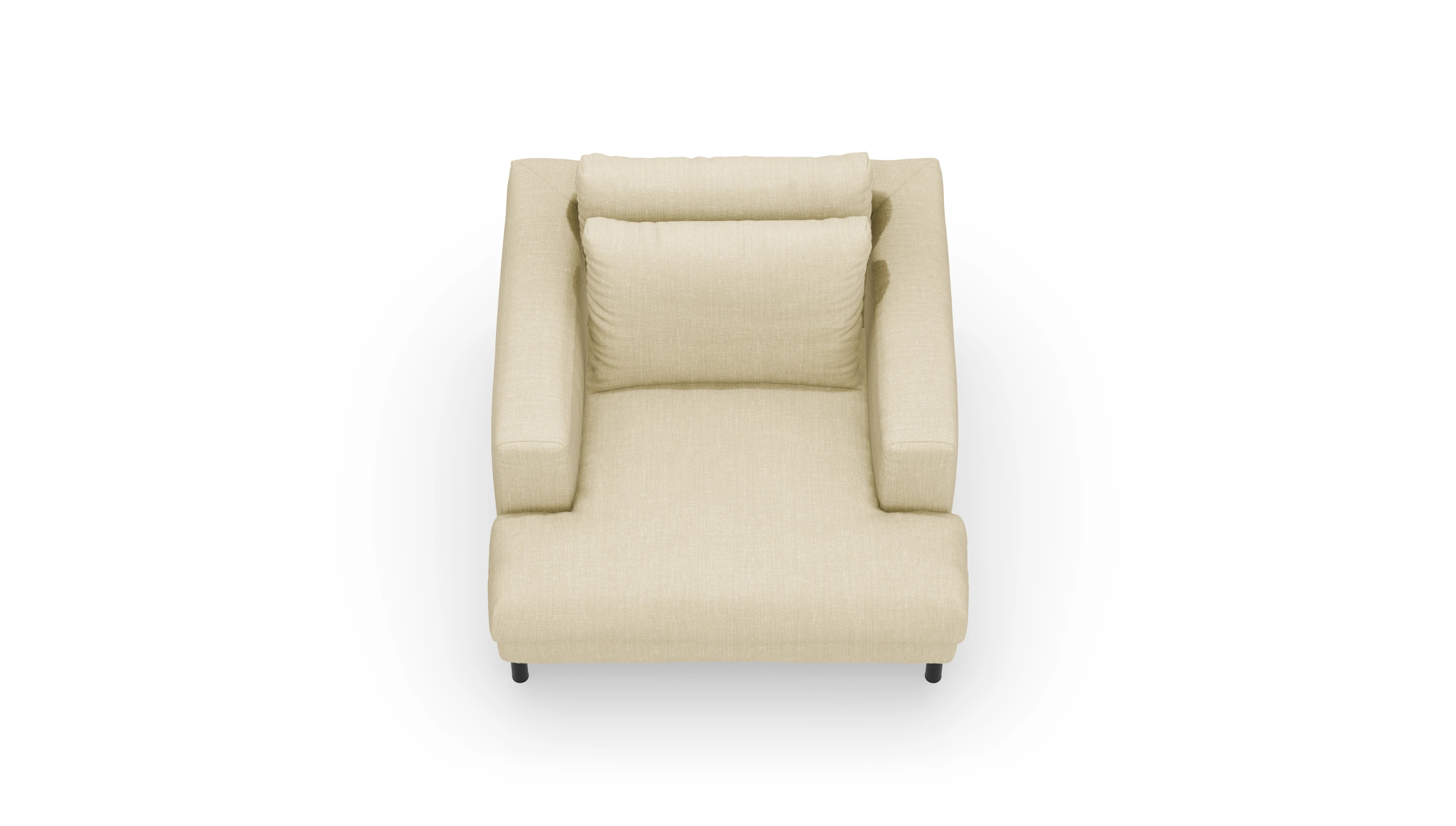 Sessel Faro in Stoff Ansicht des Produktes Faro Sessel in Stoff beige