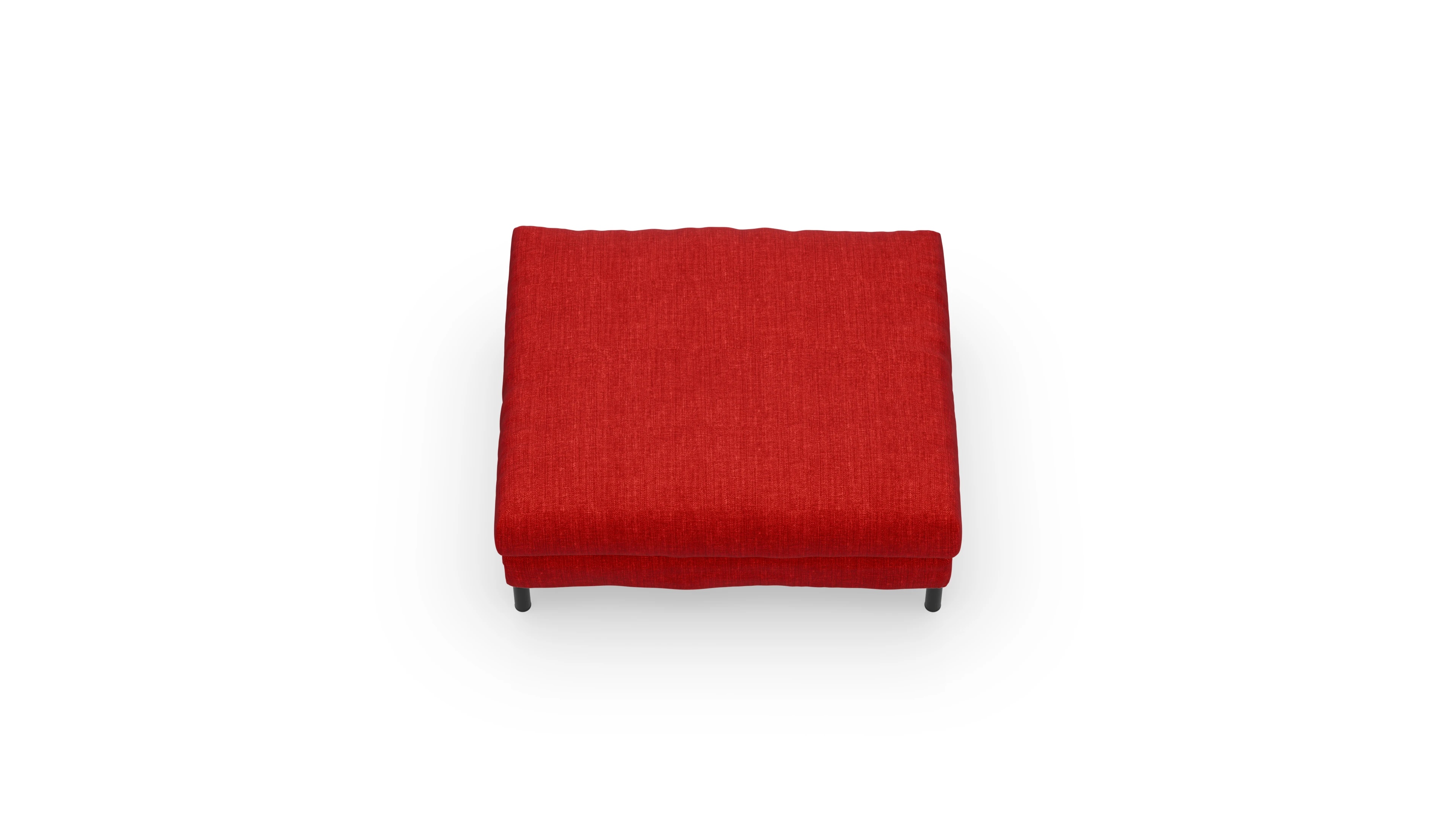 Fußhocker Faro in Stoff Ansicht des Produktes Faro Hocker in Stoff rot
