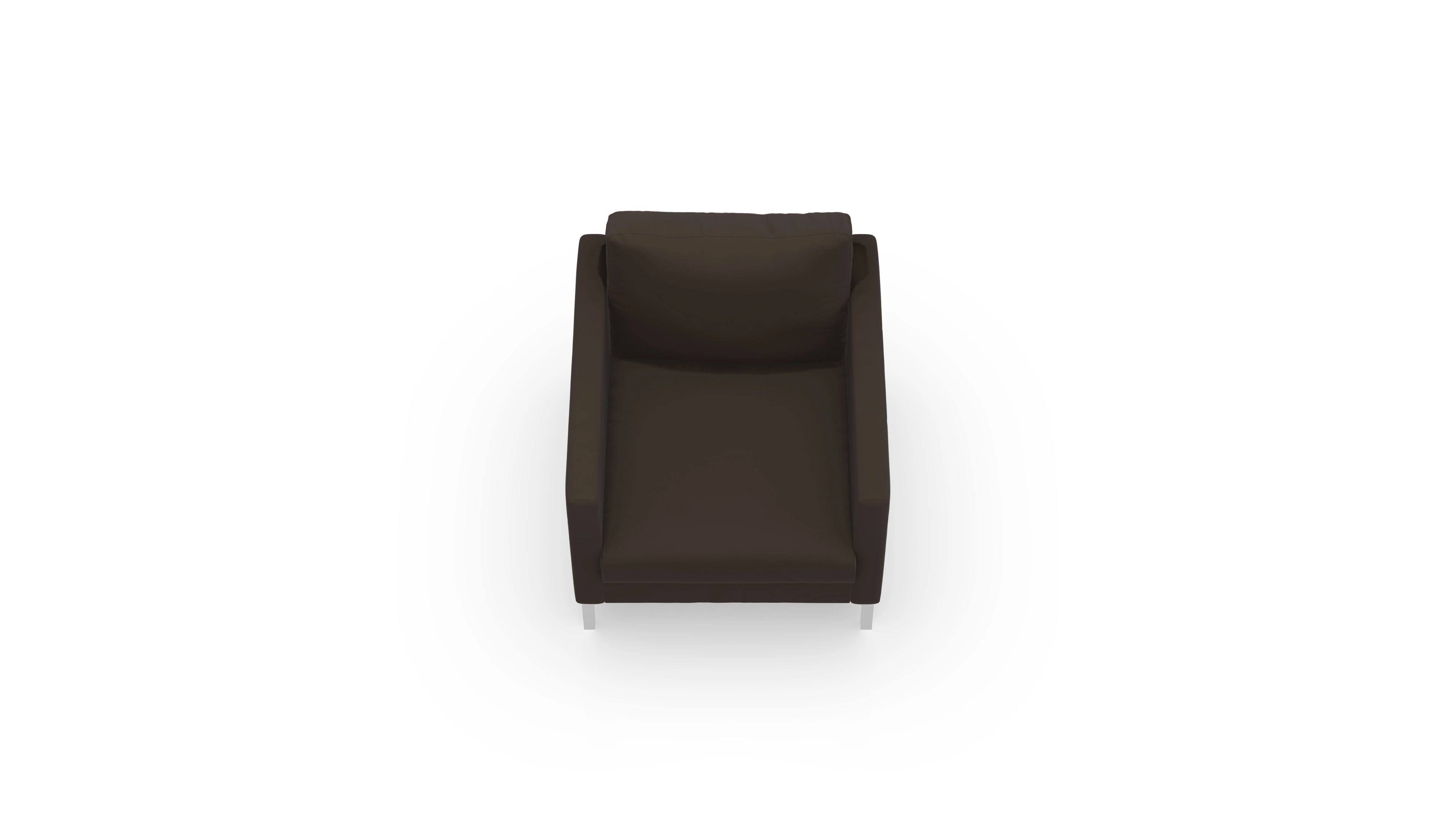 Designer-Sessel Jacobsen in Leder Ansicht des Produktes Jacobsen Sessel in Leder braun