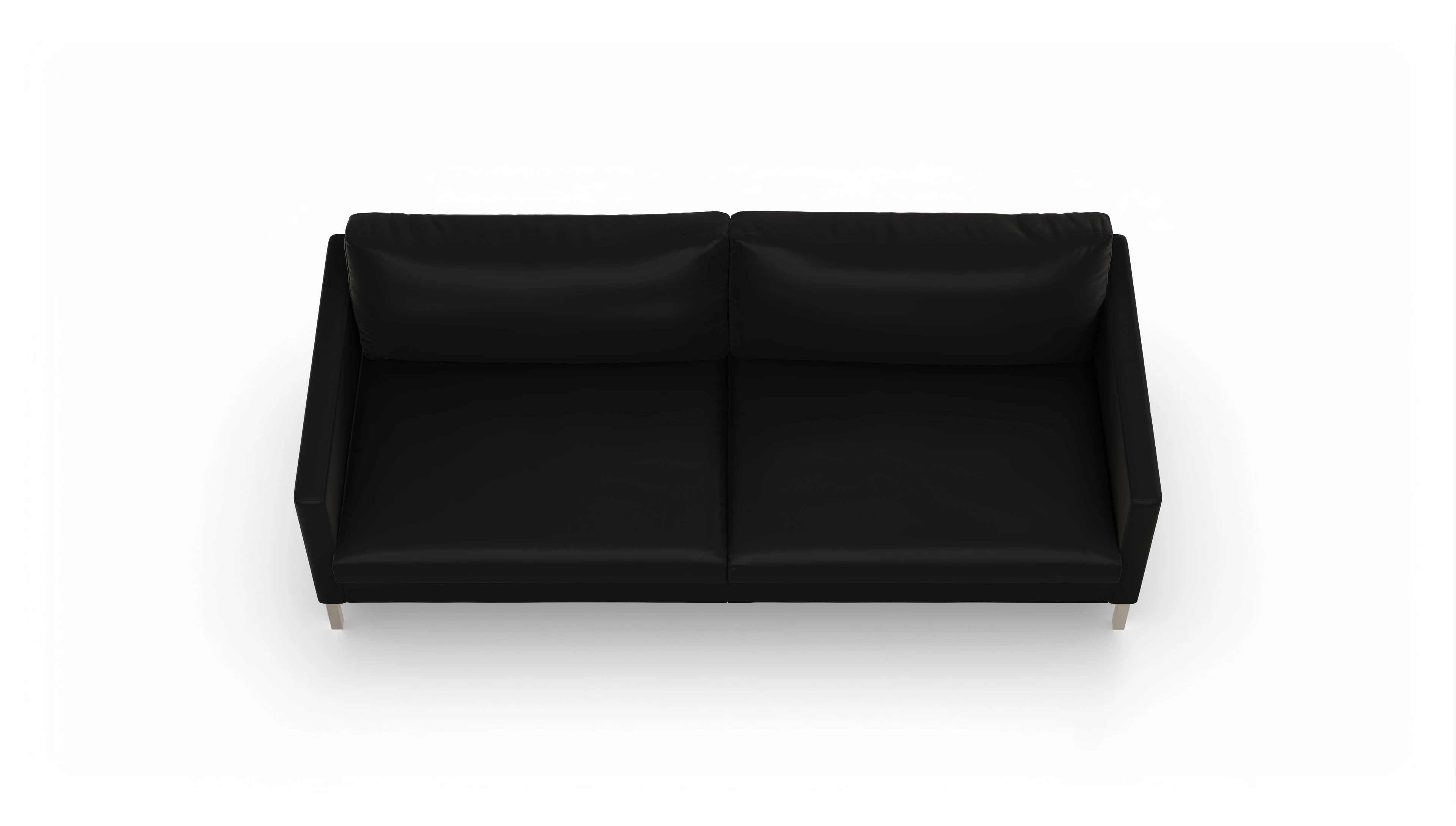 Ansicht des Produktes Jacobsen 3-Sitzer in Leder schwarz