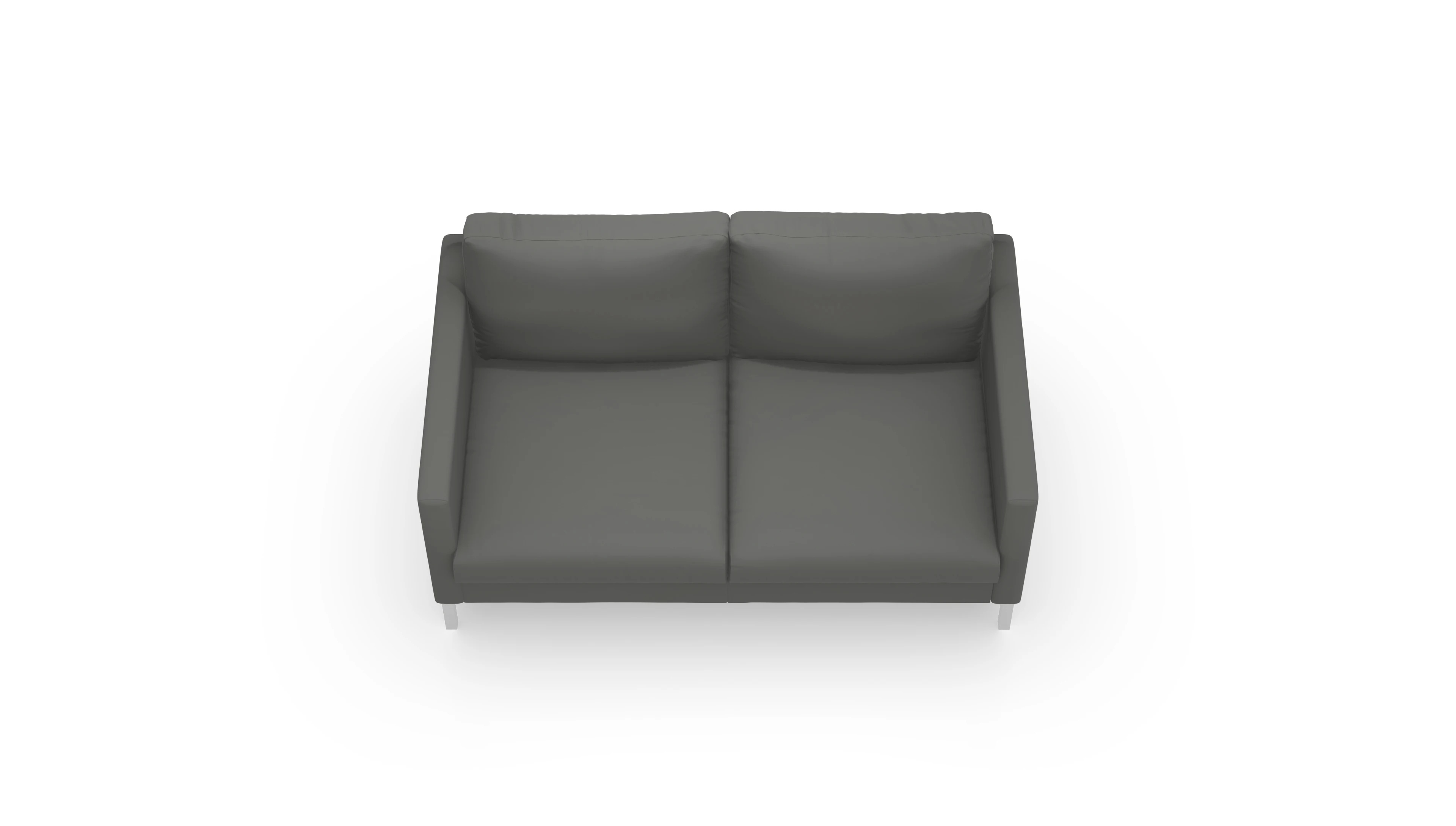Designer-Sofa Jacobsen in Leder Ansicht des Produktes Jacobsen 2-Sitzer in Leder grau