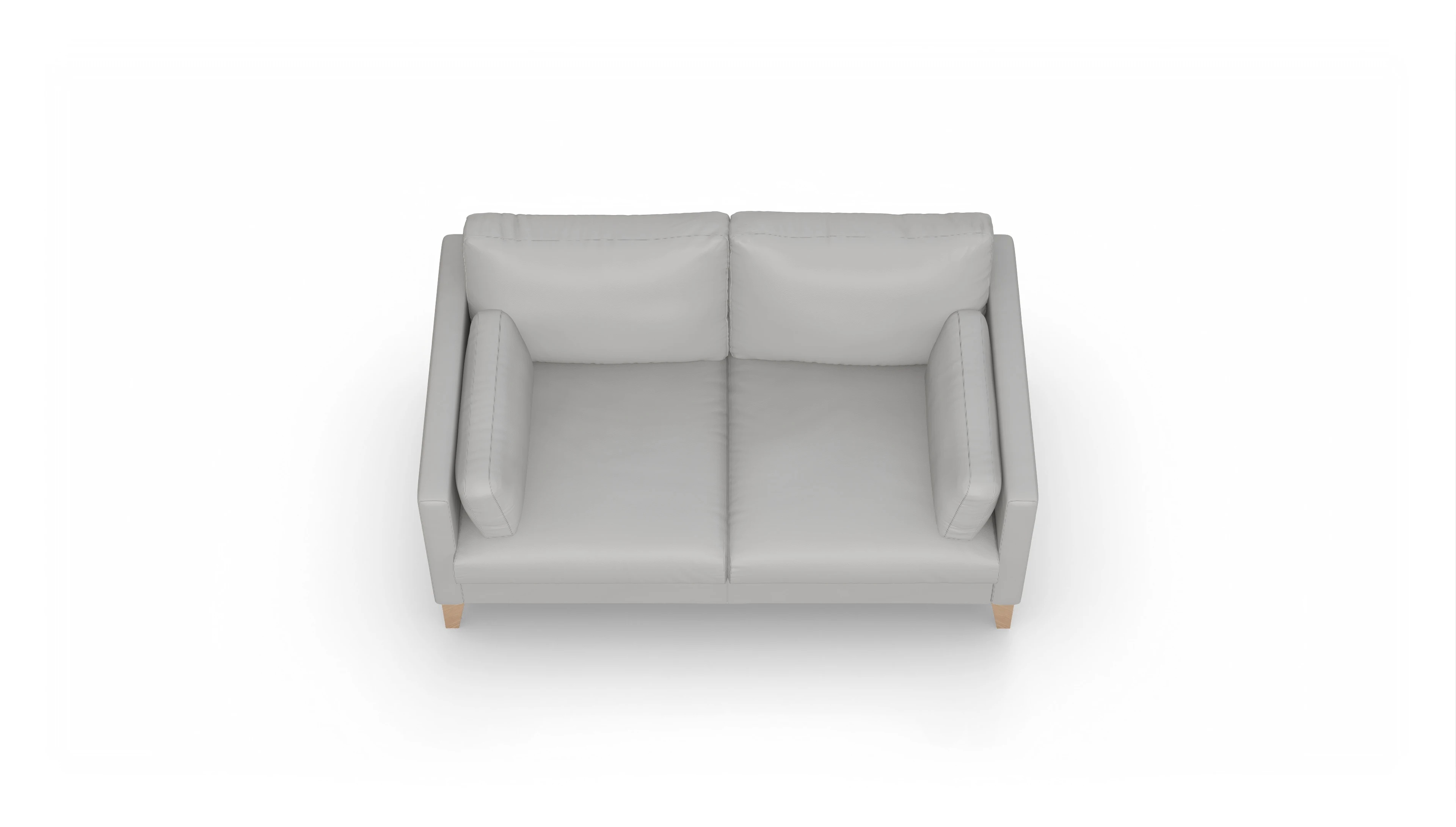 Ansicht des Produktes Jensen 2-Sitzer in Leder weiß