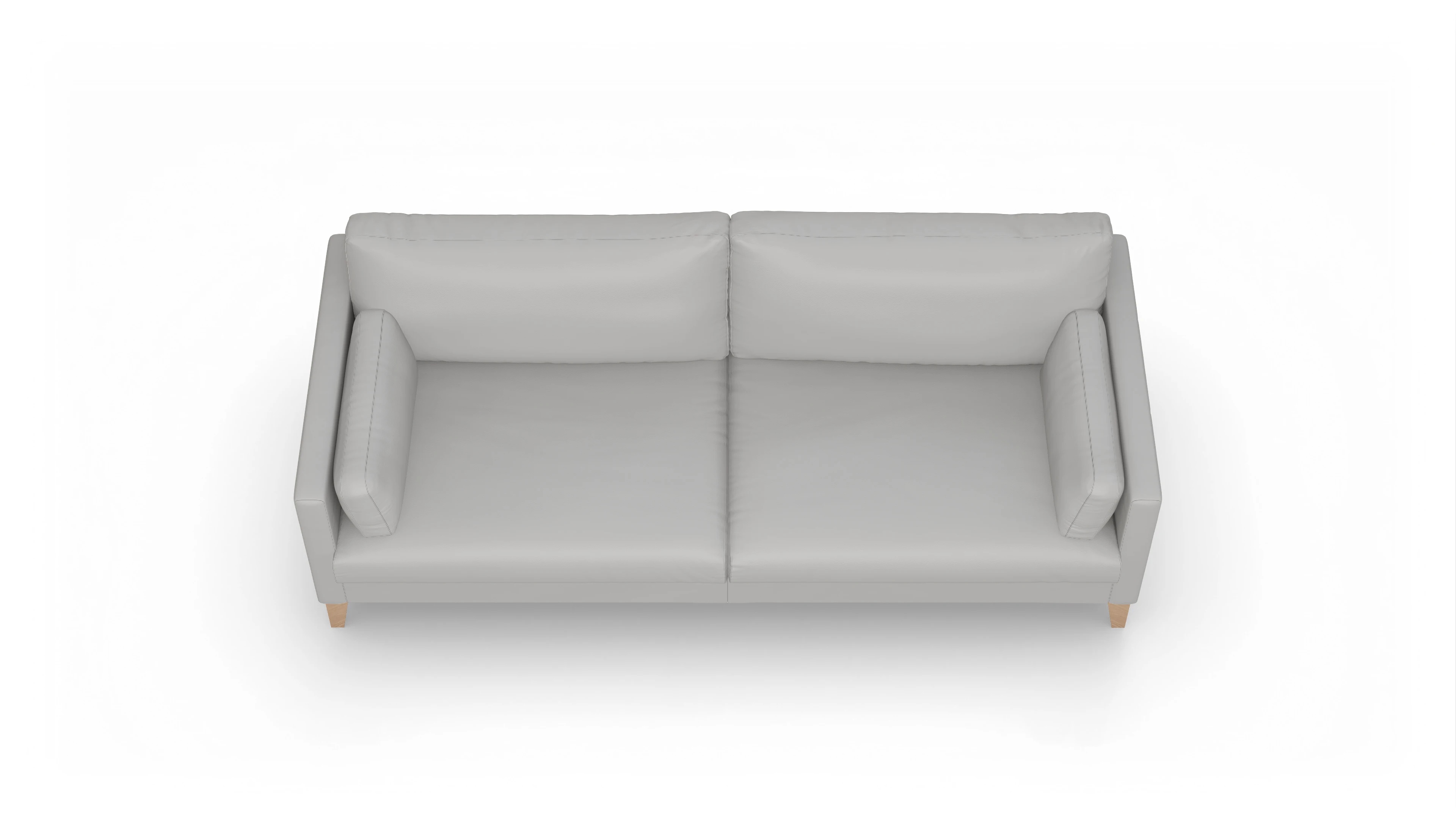 Ansicht des Produktes Jensen 3-Sitzer in Leder weiß