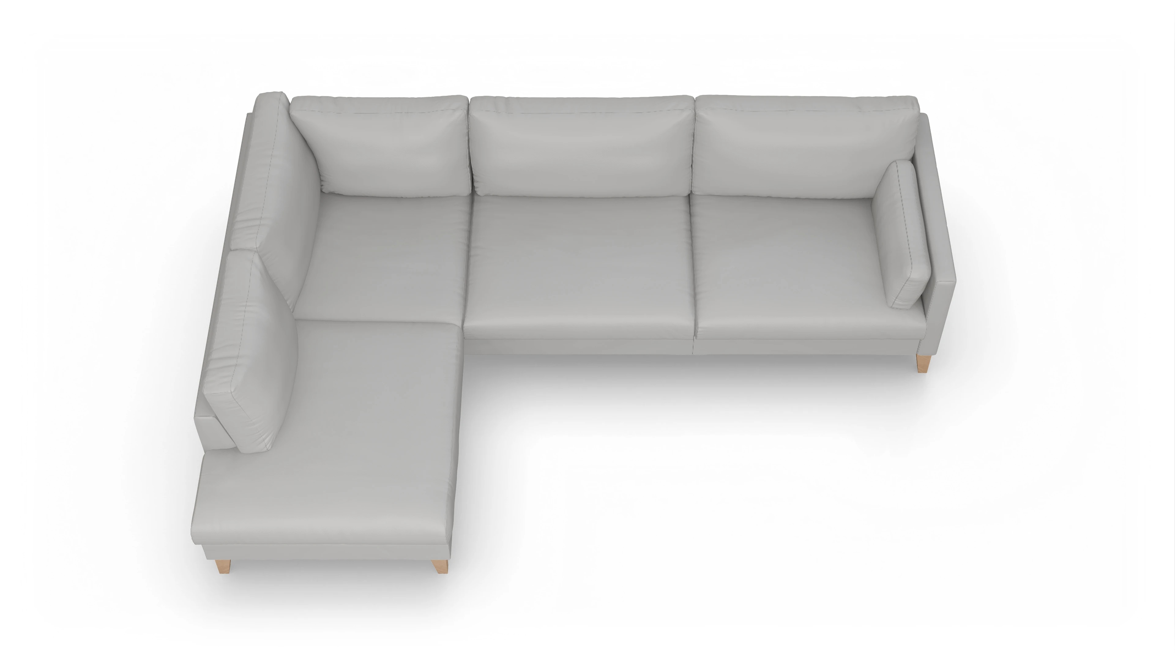 Ansicht des Produktes Jensen Sofa mit Rec links in Leder weiß