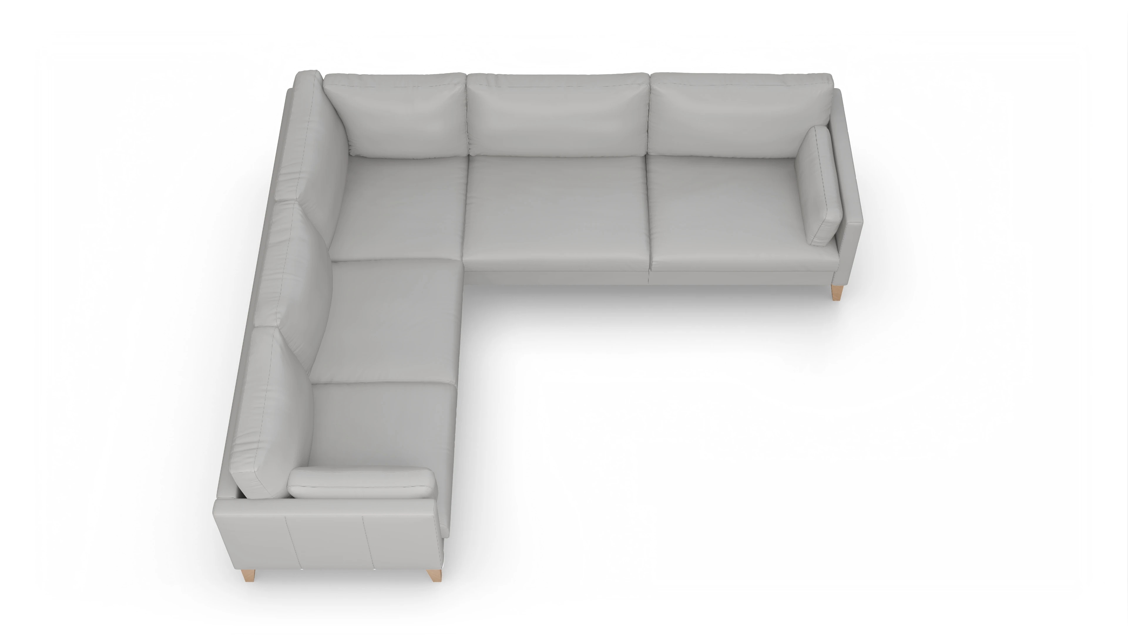 Ansicht des Produktes Jensen Ecksofa Links in Leder weiß