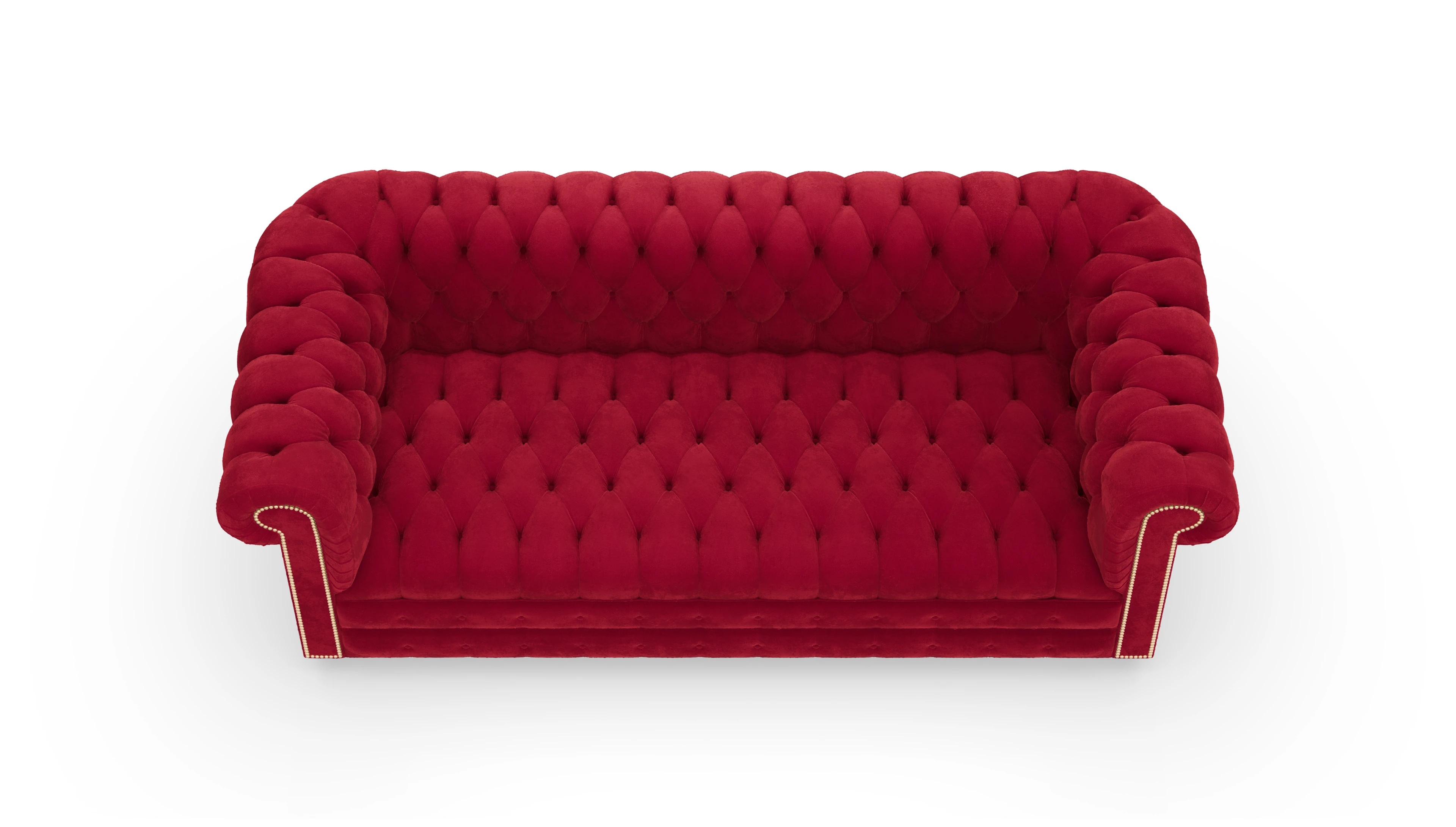 Ansicht des Produktes Osmond 3-Sitzer in Samt rot