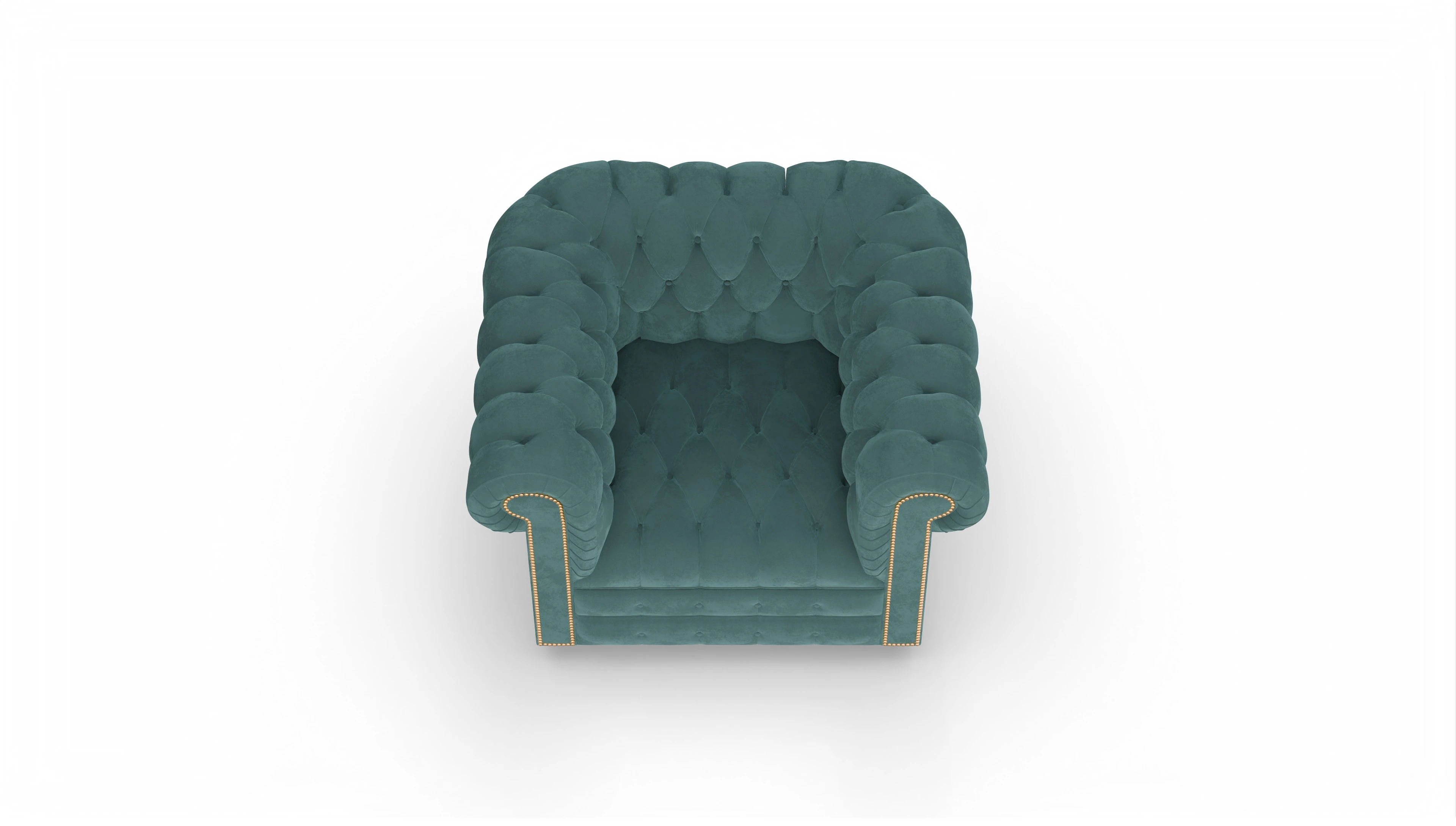 Ansicht des Produktes Osmond Sessel in Samt blau