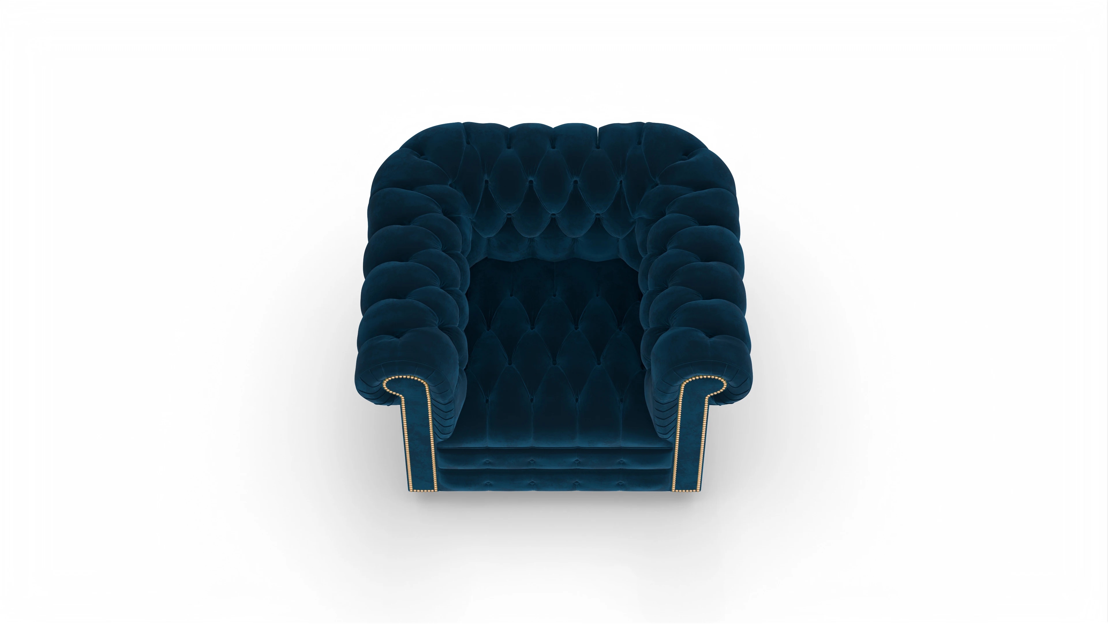 Ansicht des Produktes Osmond Sessel in Samt blau