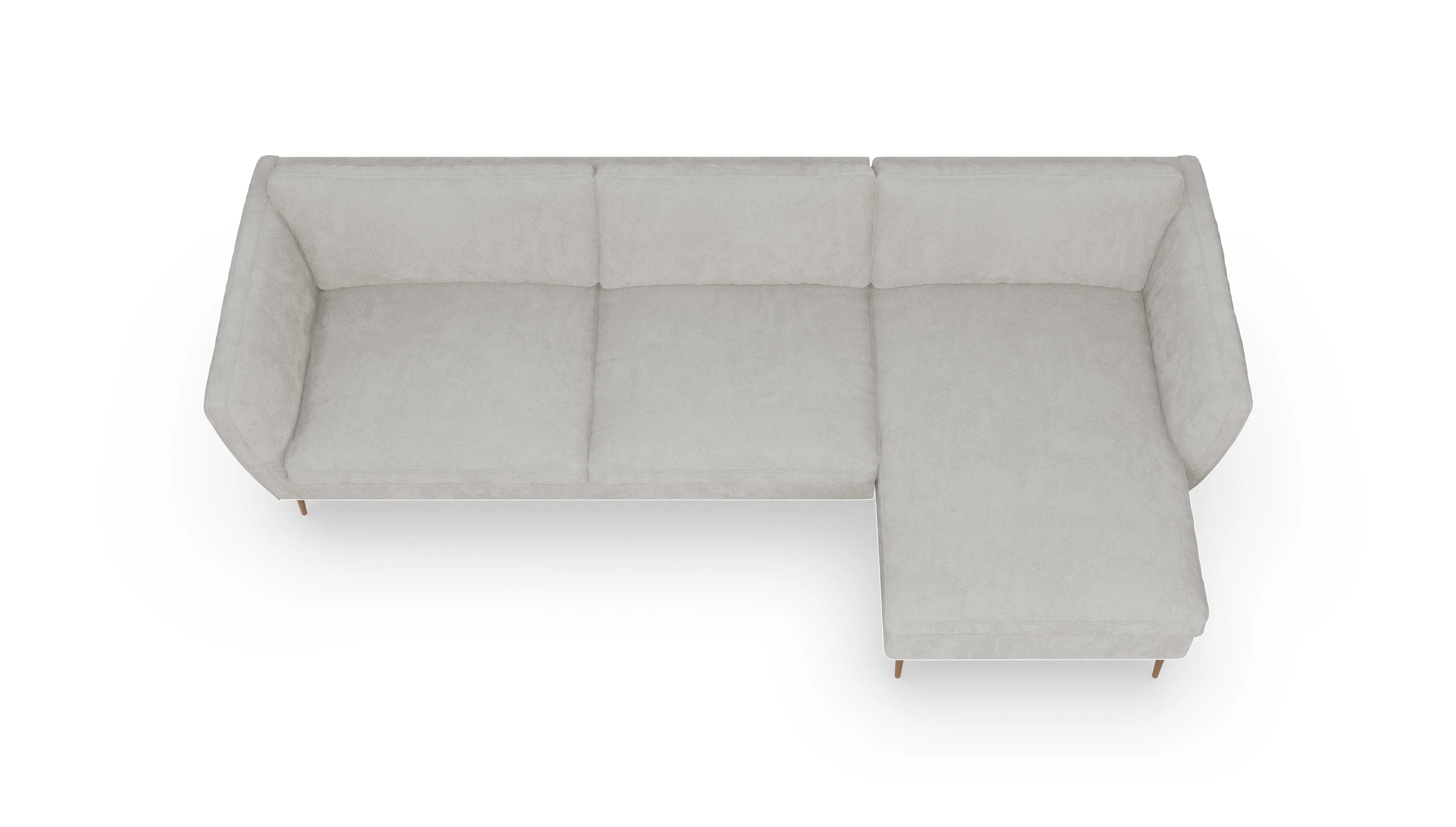 Ansicht des Produktes Karlsen Sofa mit Rec rechts in Stoff weiß