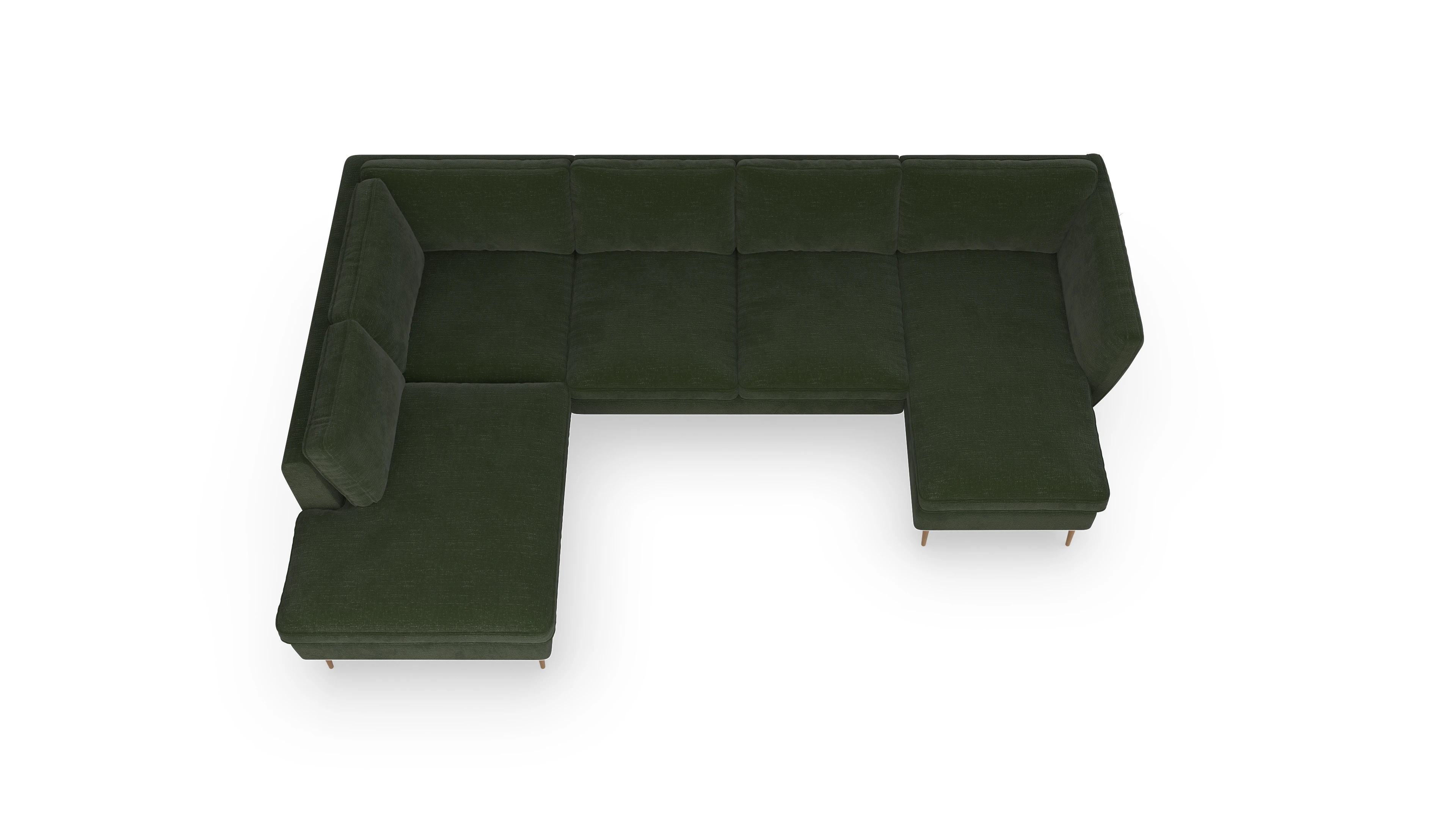 Ansicht des Produktes Karlsen Ecksofa Links in Stoff grün