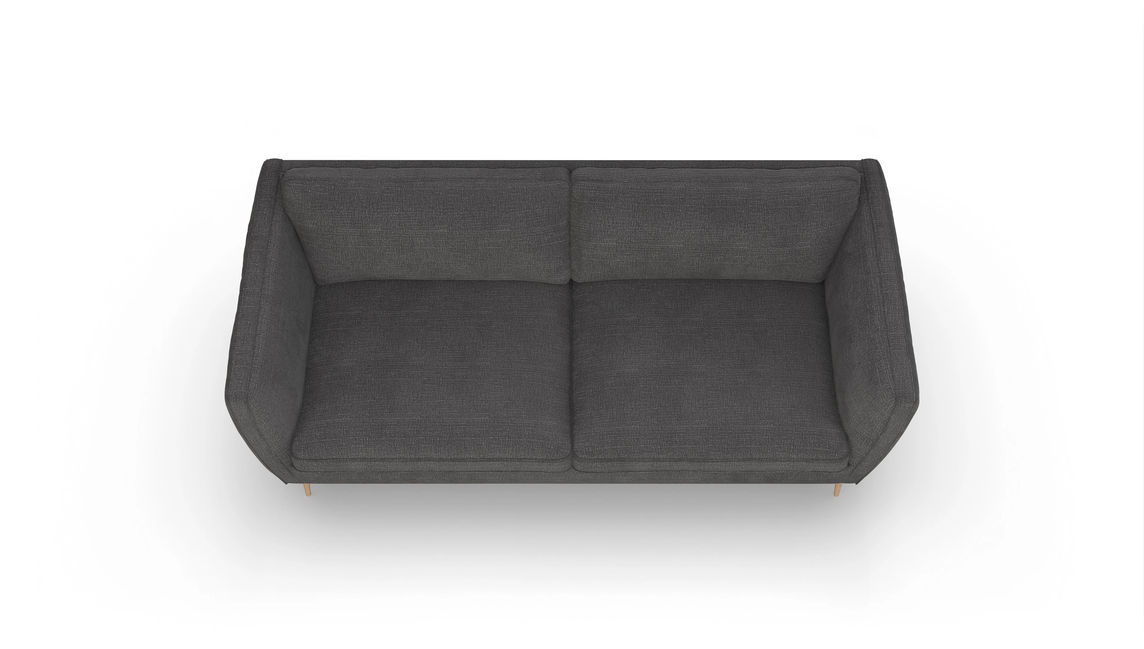 Sofa Karlsen in Stoff Ansicht des Produktes Karlsen 3-Sitzer in Stoff grau