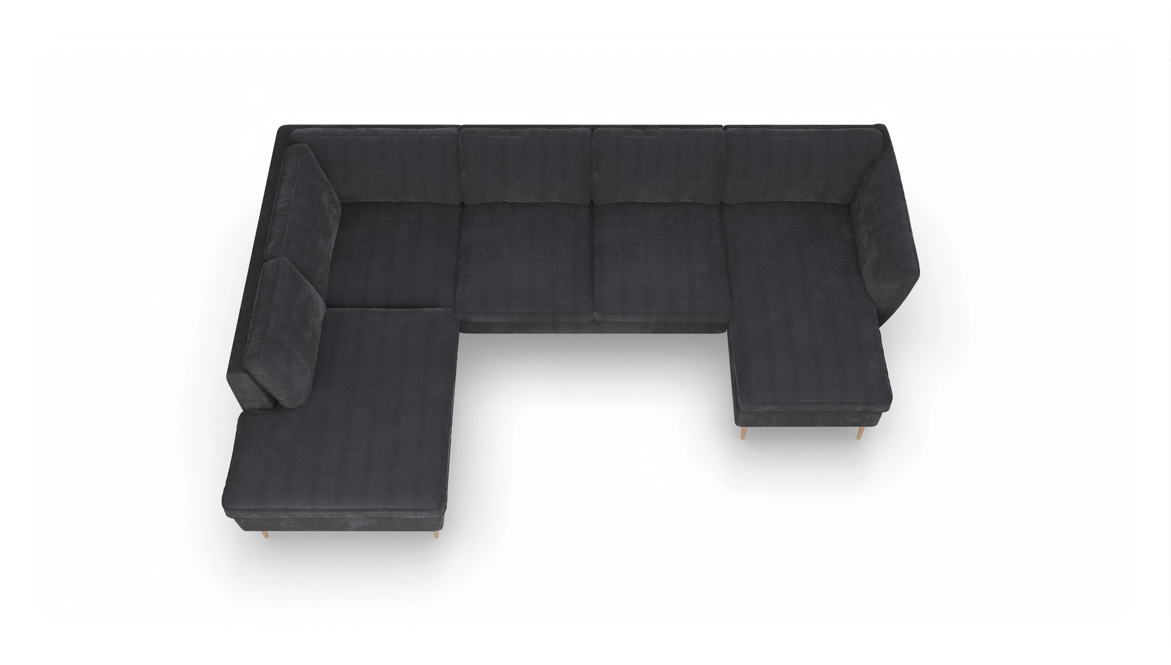 Ansicht des Produktes Karlsen Ecksofa Links in Cord grau