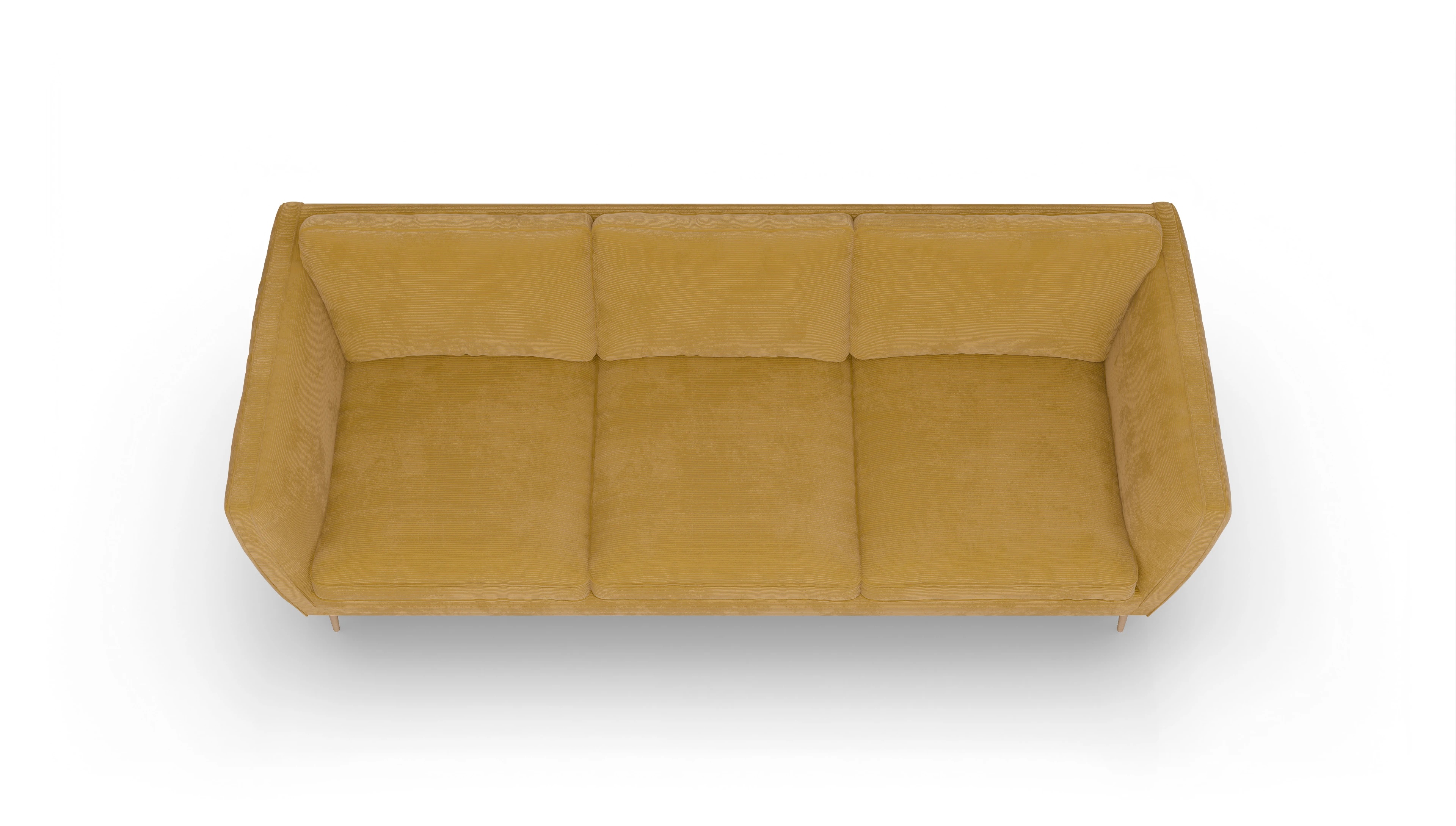 Ansicht des Produktes Karlsen 4-Sitzer in Cord gelb