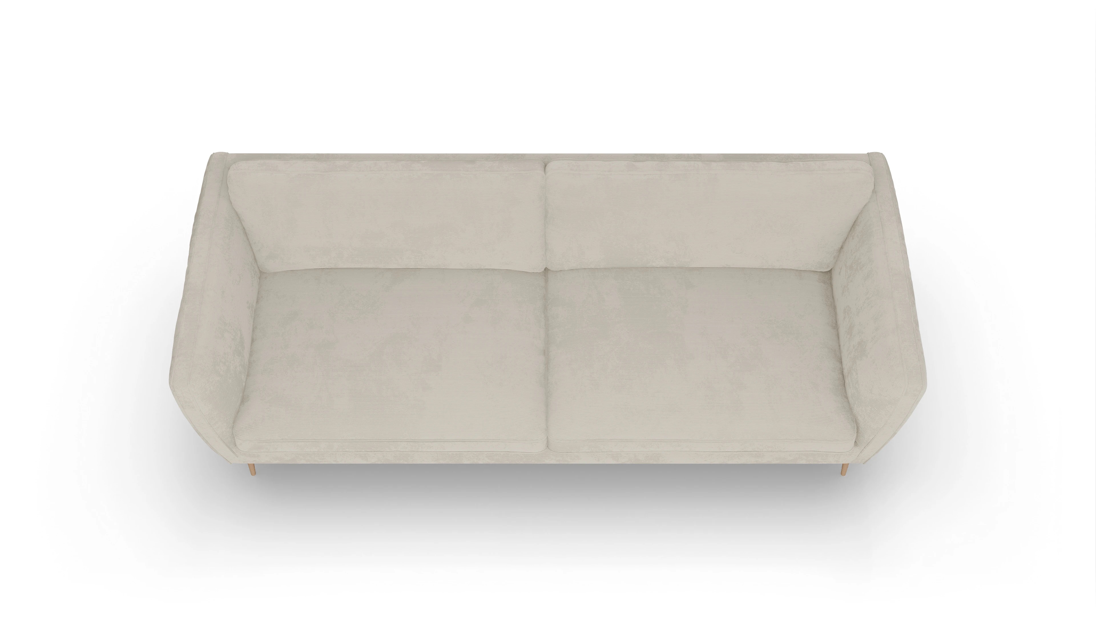 Sofa Karlsen in Stoff Ansicht des Produktes Karlsen 4-Sitzer in Cord weiß