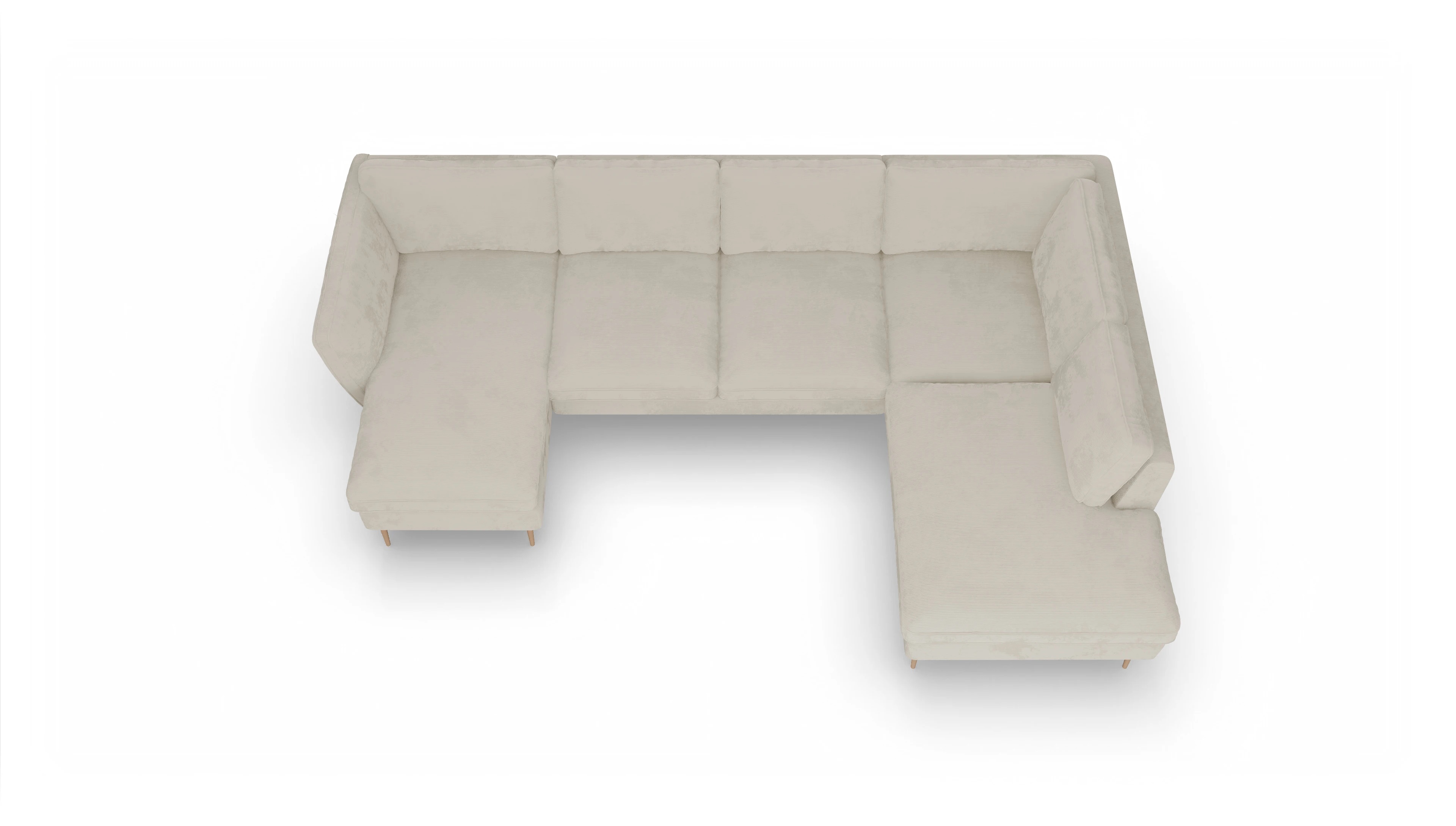 Ansicht des Produktes Karlsen Ecksofa Rechts in Cord weiß