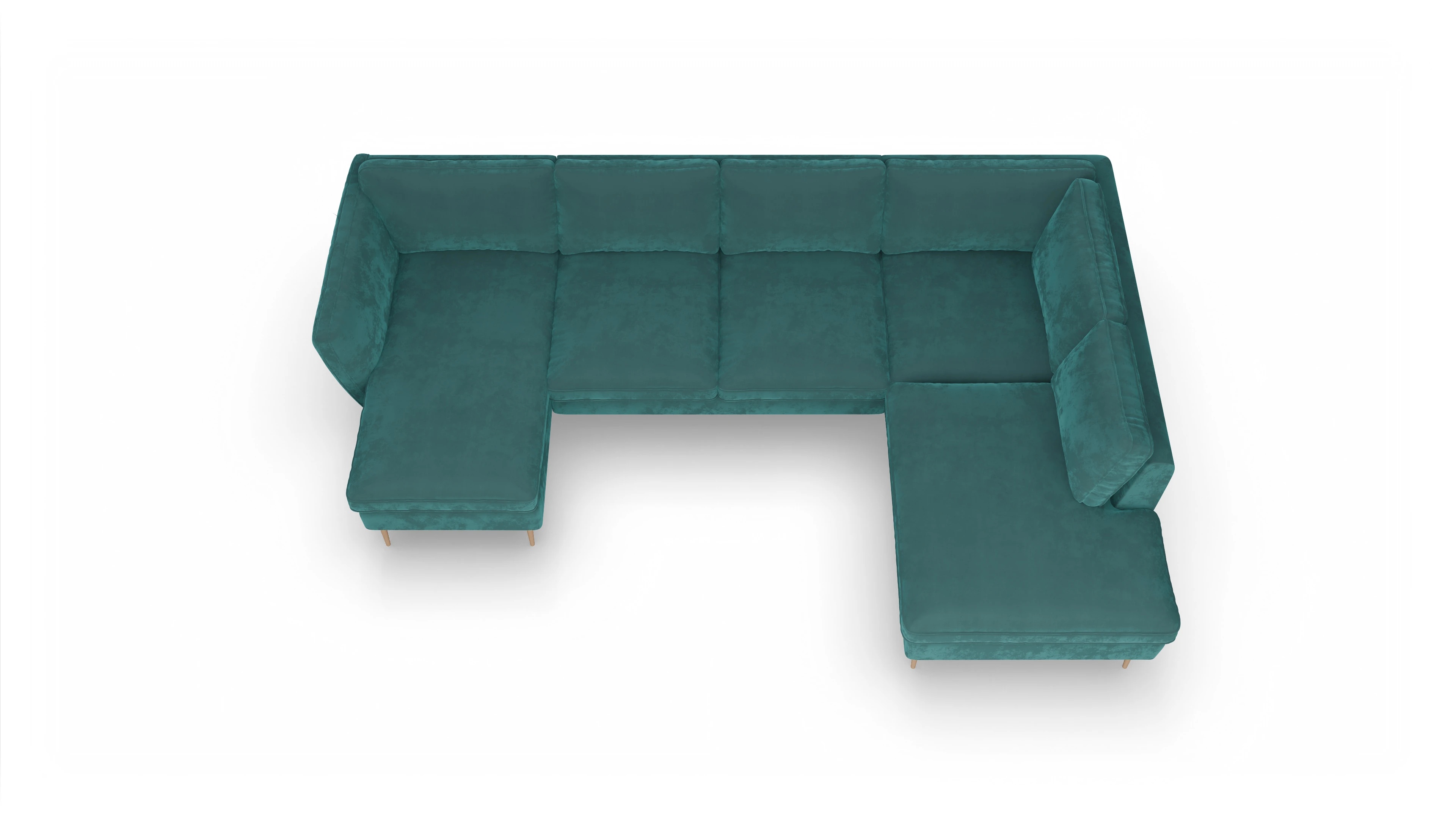 Ansicht des Produktes Karlsen Ecksofa Rechts in Samt grün