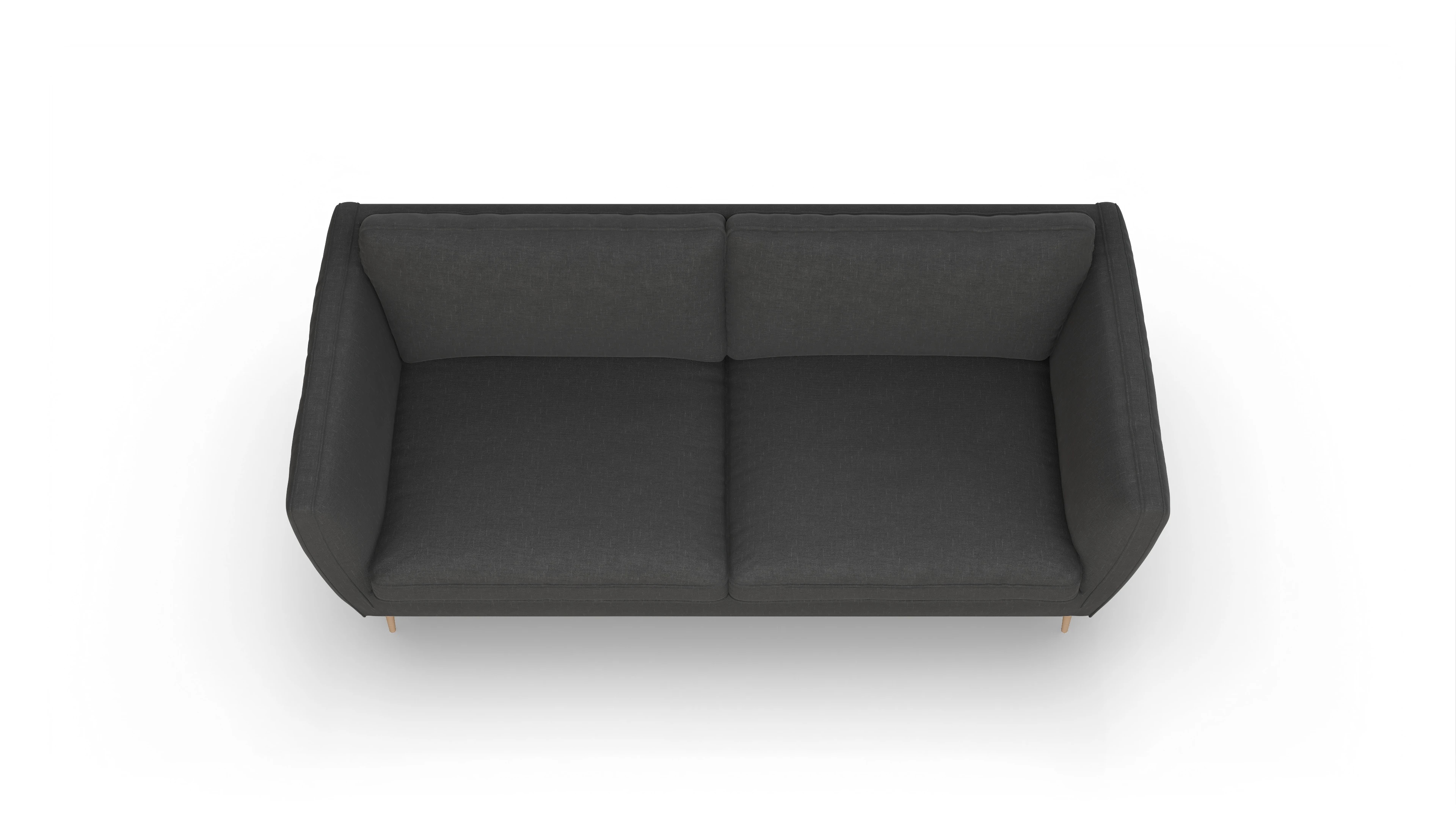 Sofa Karlsen in Stoff Ansicht des Produktes Karlsen 3-Sitzer in Stoff grau
