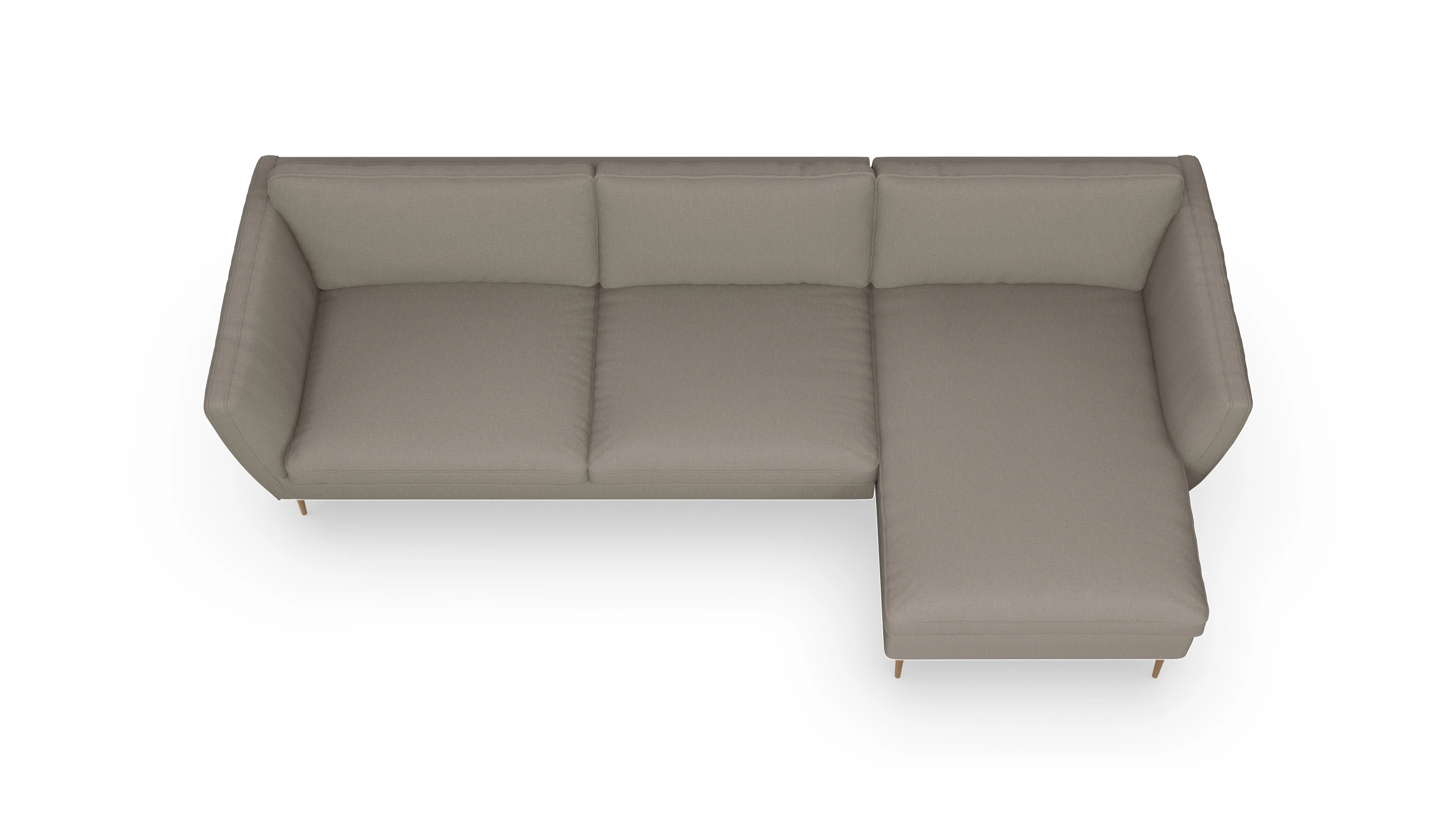 Ansicht des Produktes Karlsen Sofa mit Rec rechts in Stoff beige