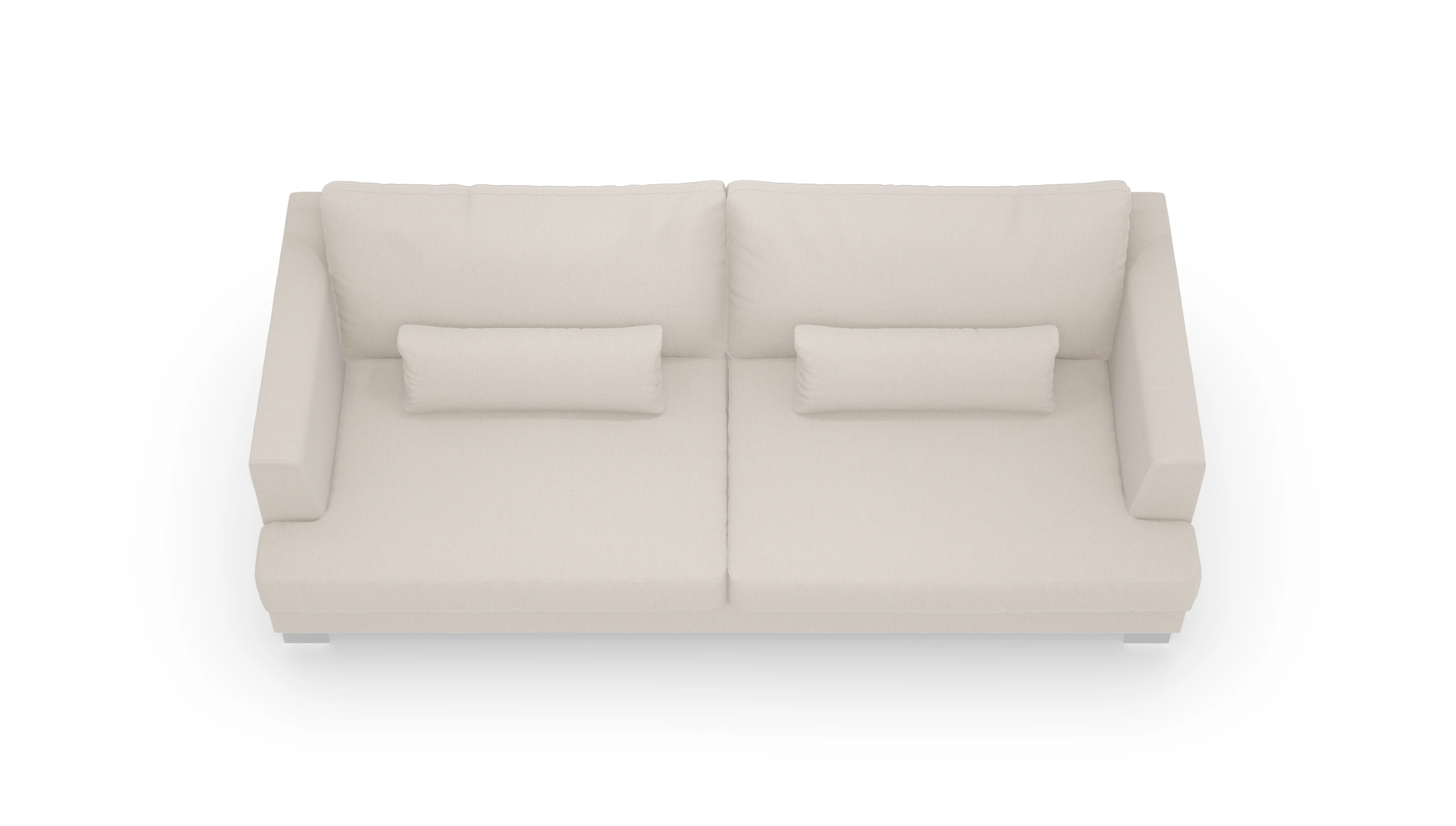 Sofa Odense in Stoff Ansicht des Produktes Odense 3-Sitzer in Stoff weiß
