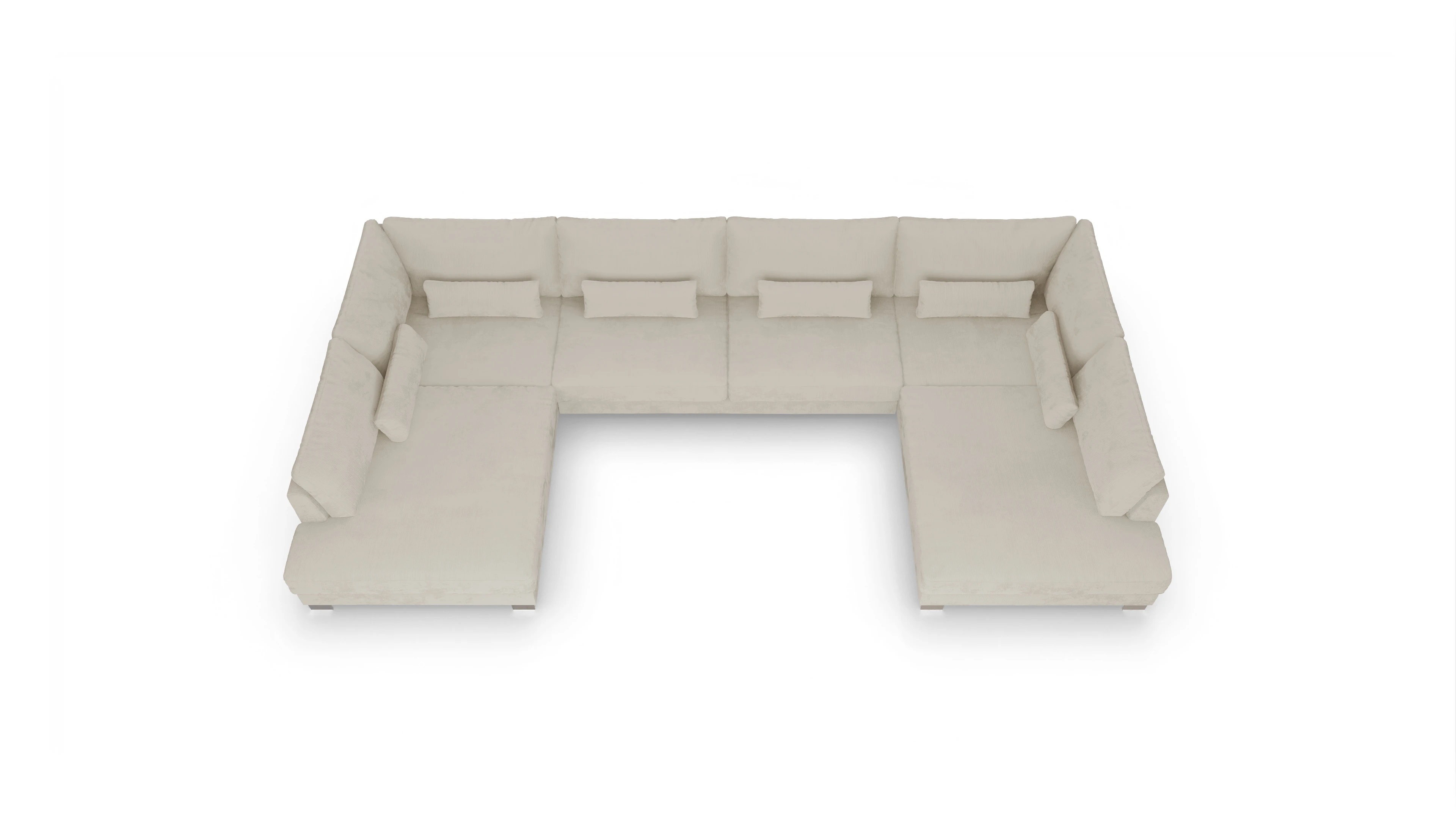 Ansicht des Produktes Odense U-Form links in Cord weiß