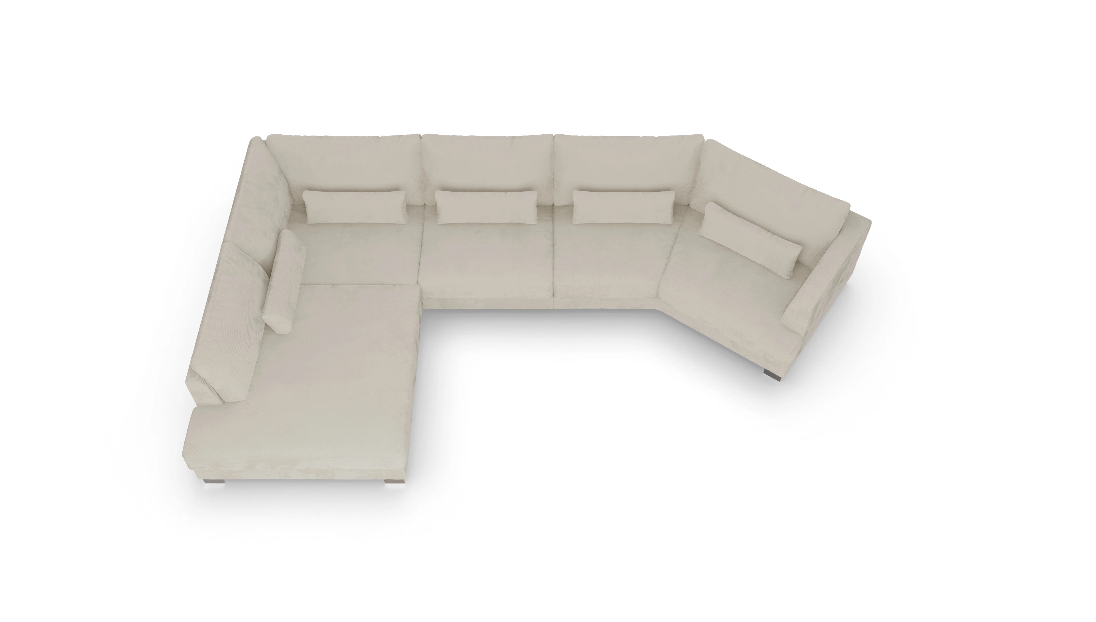 Ansicht des Produktes Odense Ecksofa Links in Cord weiß