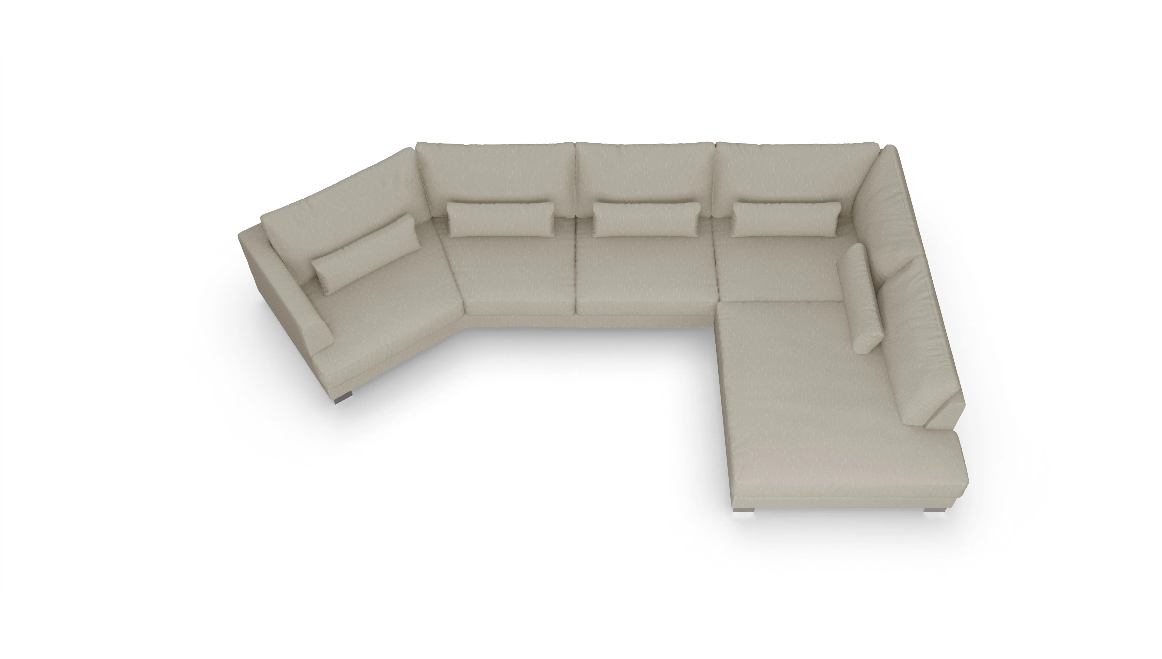 Ansicht des Produktes Odense Ecksofa Rechts in Stoff weiß