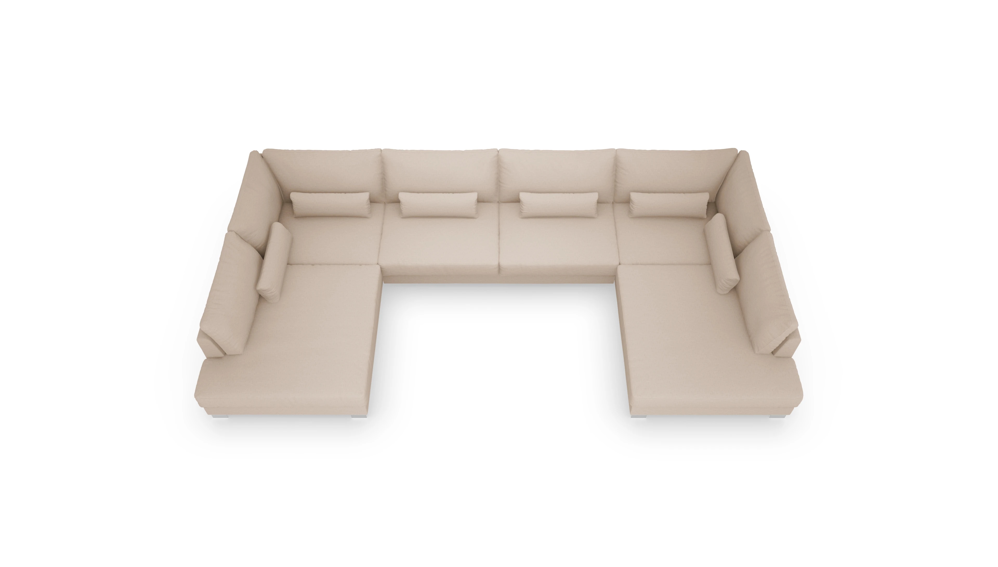 Ansicht des Produktes Odense U-Form links in Stoff beige