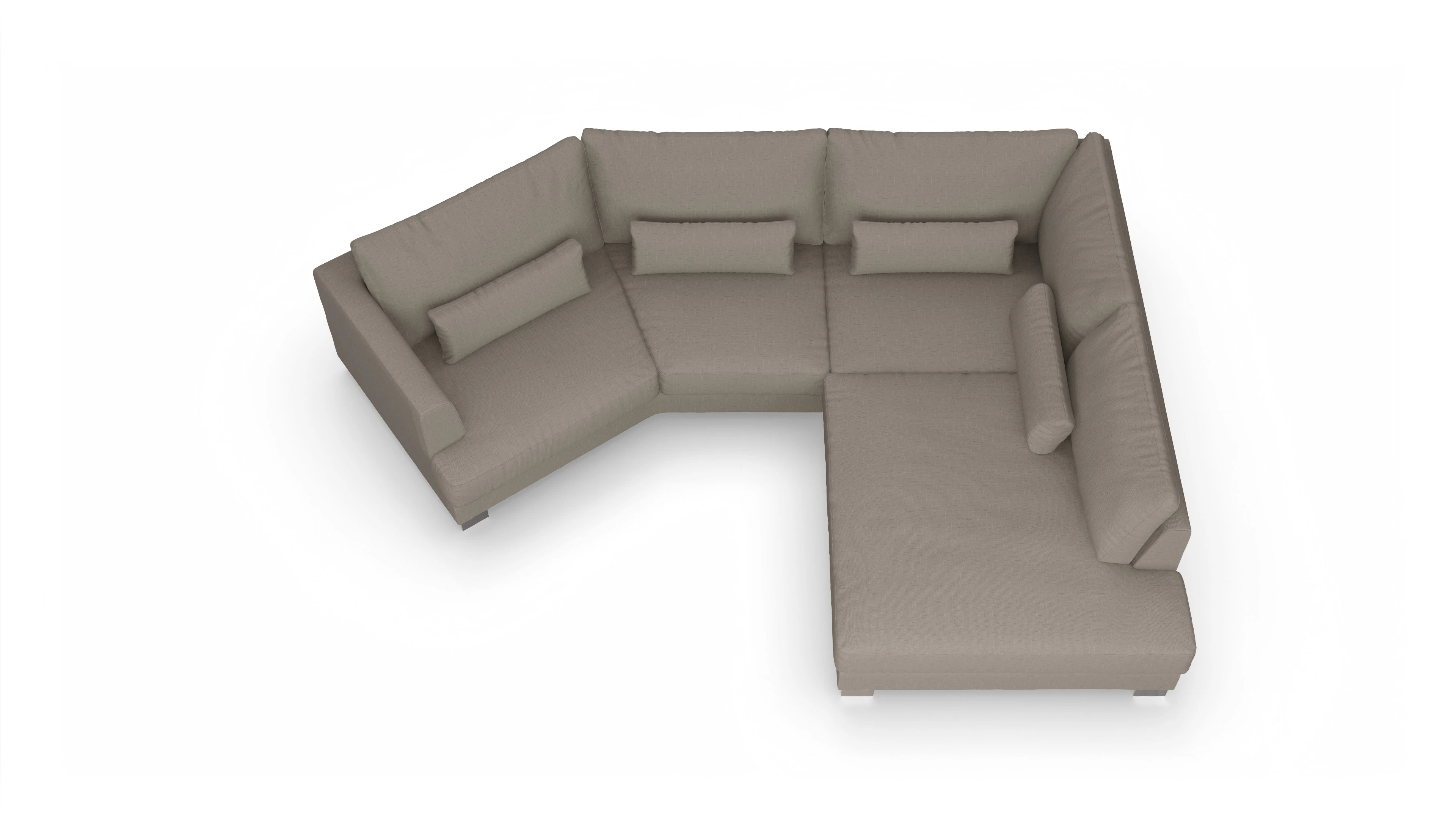 Ansicht des Produktes Odense Ecksofa Rechts in Stoff beige