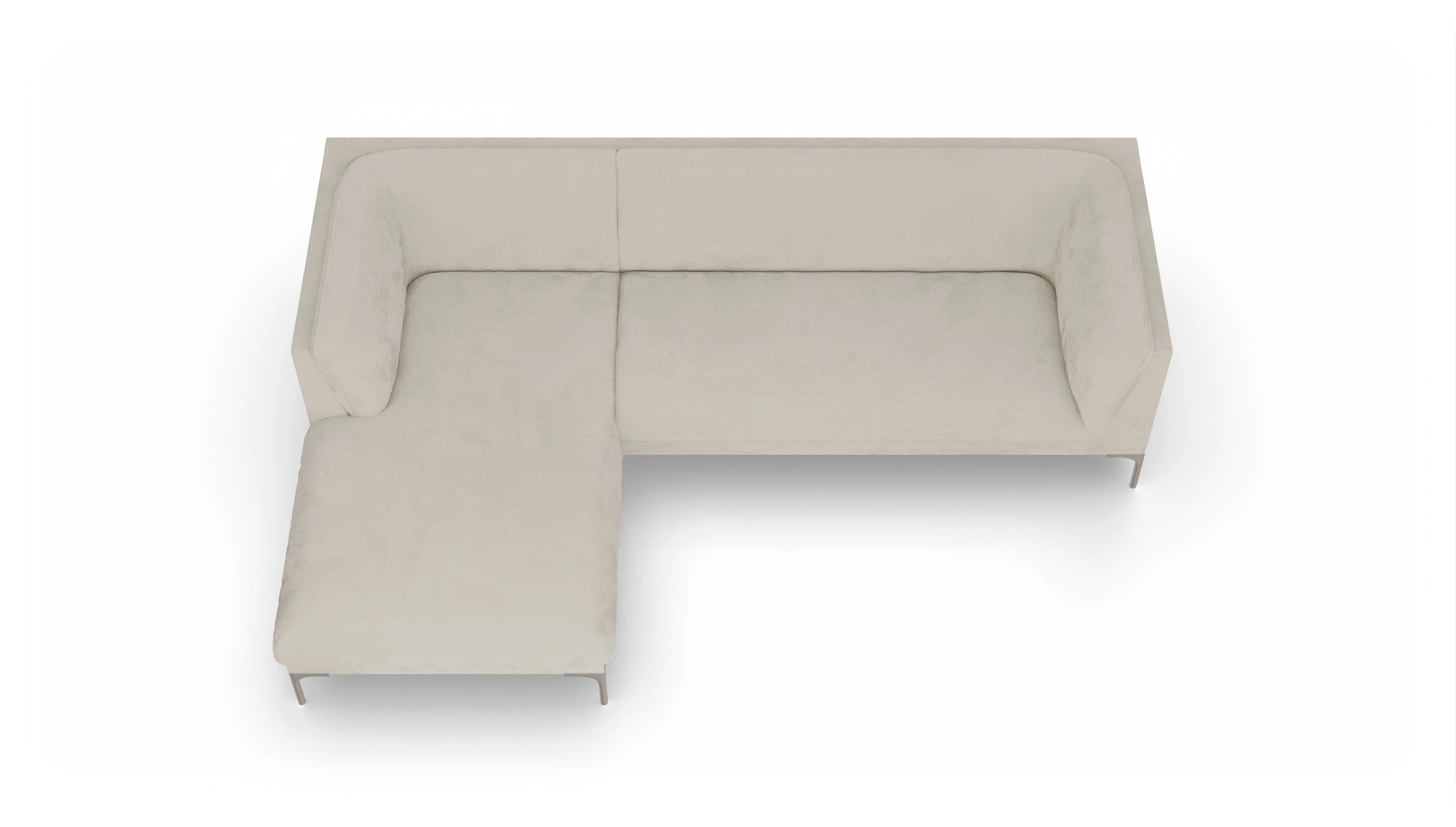 Ansicht des Produktes Martinsen Sofa mit Rec links in Cord weiß