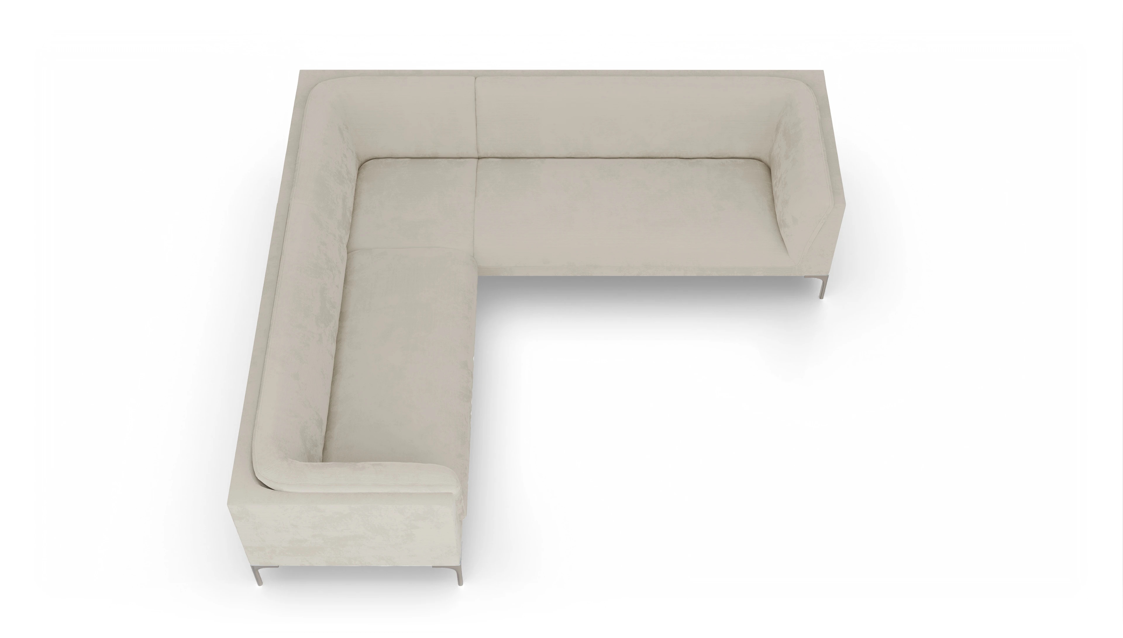 Ansicht des Produktes Martinsen Ecksofa Links in Cord weiß