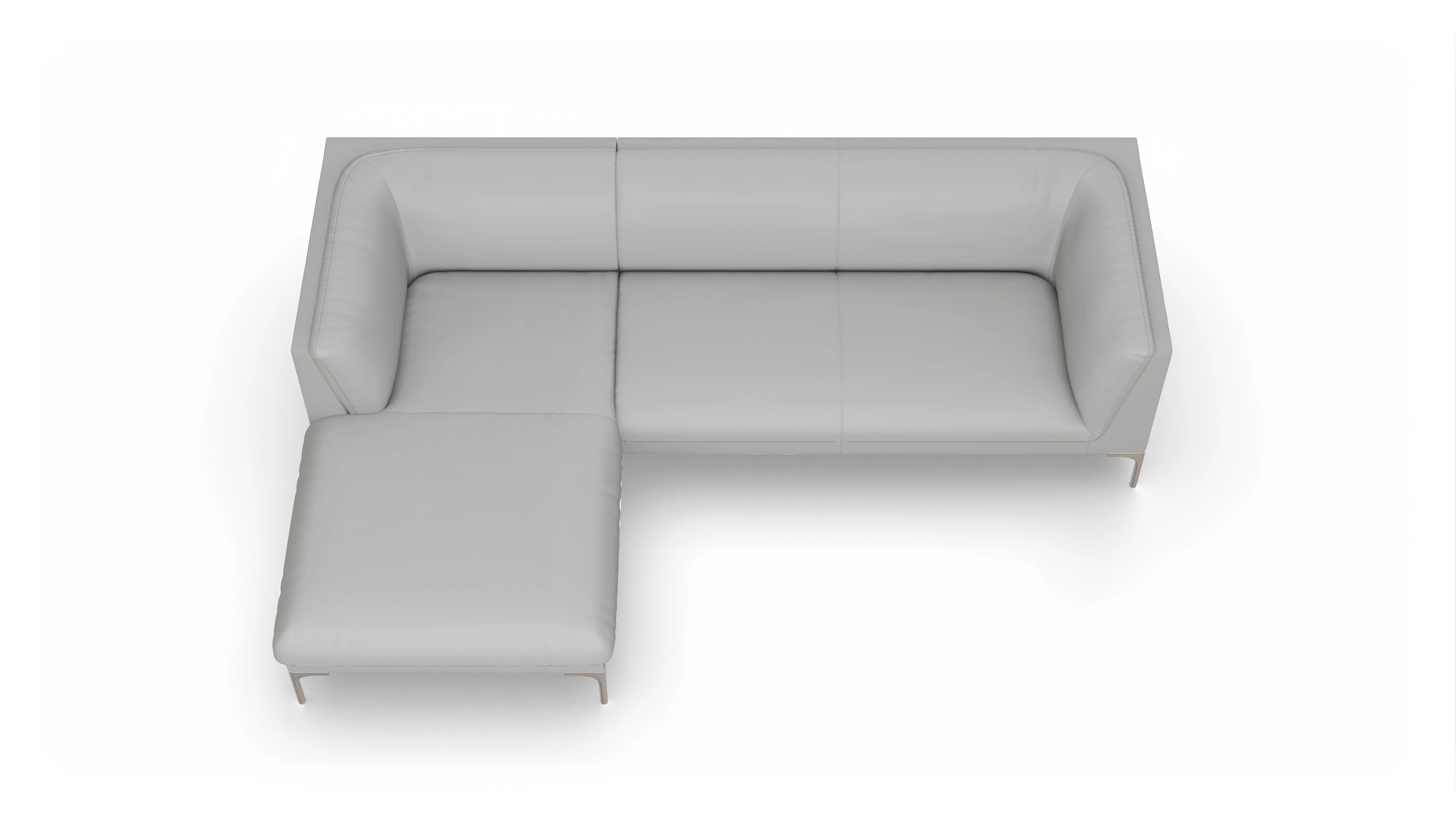 Ansicht des Produktes Martinsen Sofa mit Rec links in Leder weiß