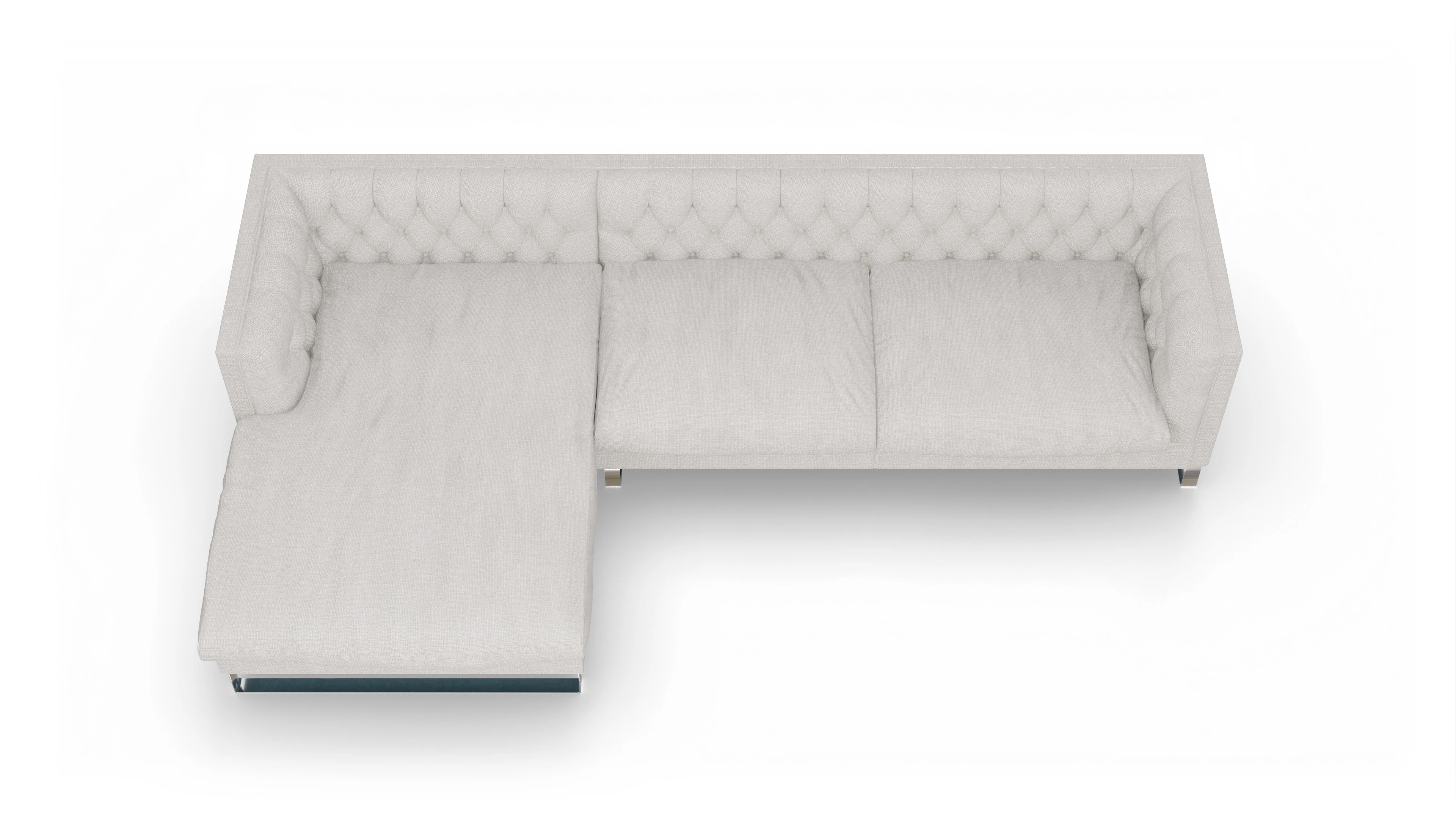 Ansicht des Produktes Nexus Sofa mit Rec links in Stoff weiß