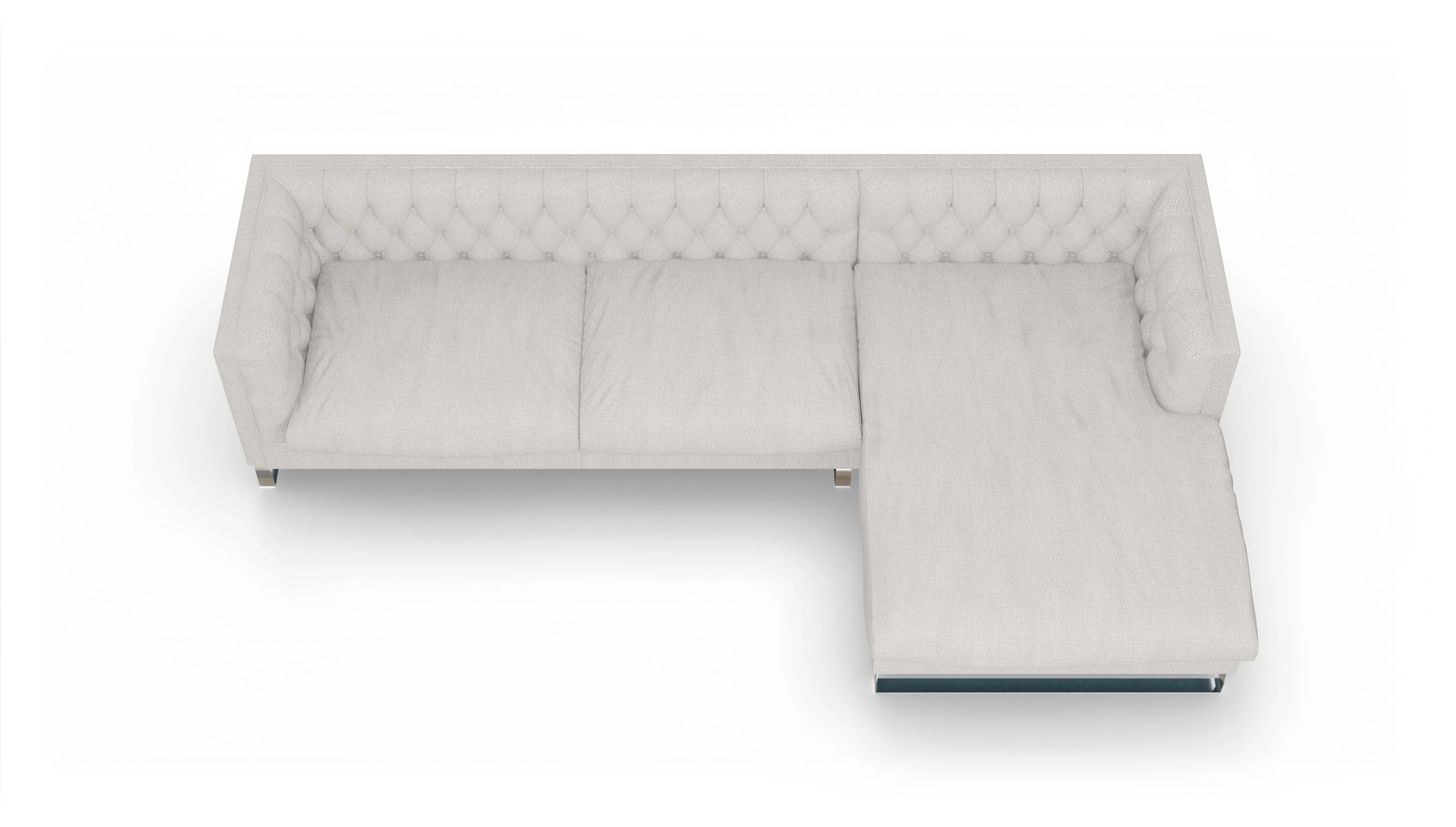 Ansicht des Produktes Nexus Sofa mit Rec rechts in Stoff weiß