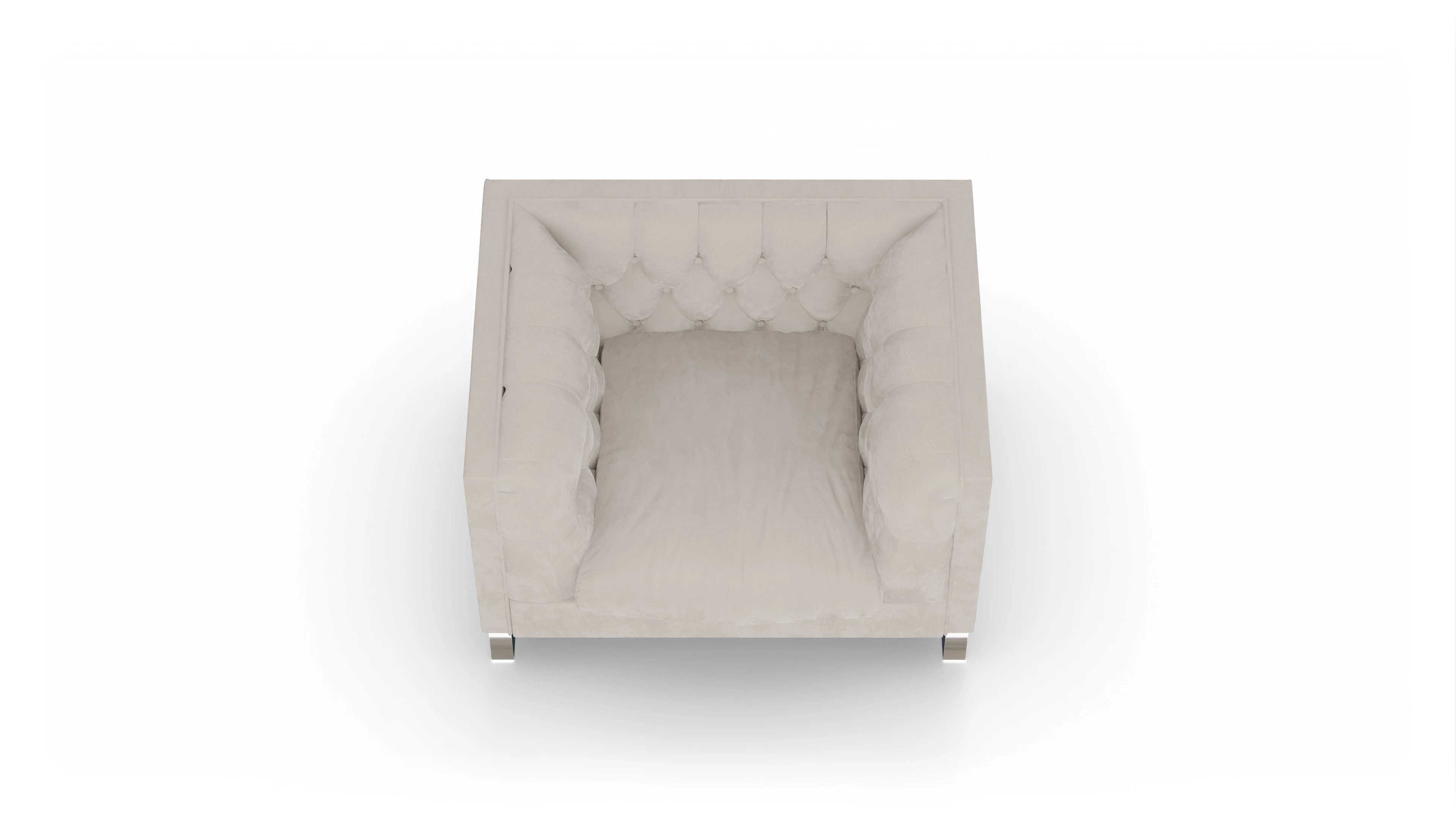 Ansicht des Produktes Nexus Sessel in Samt weiß