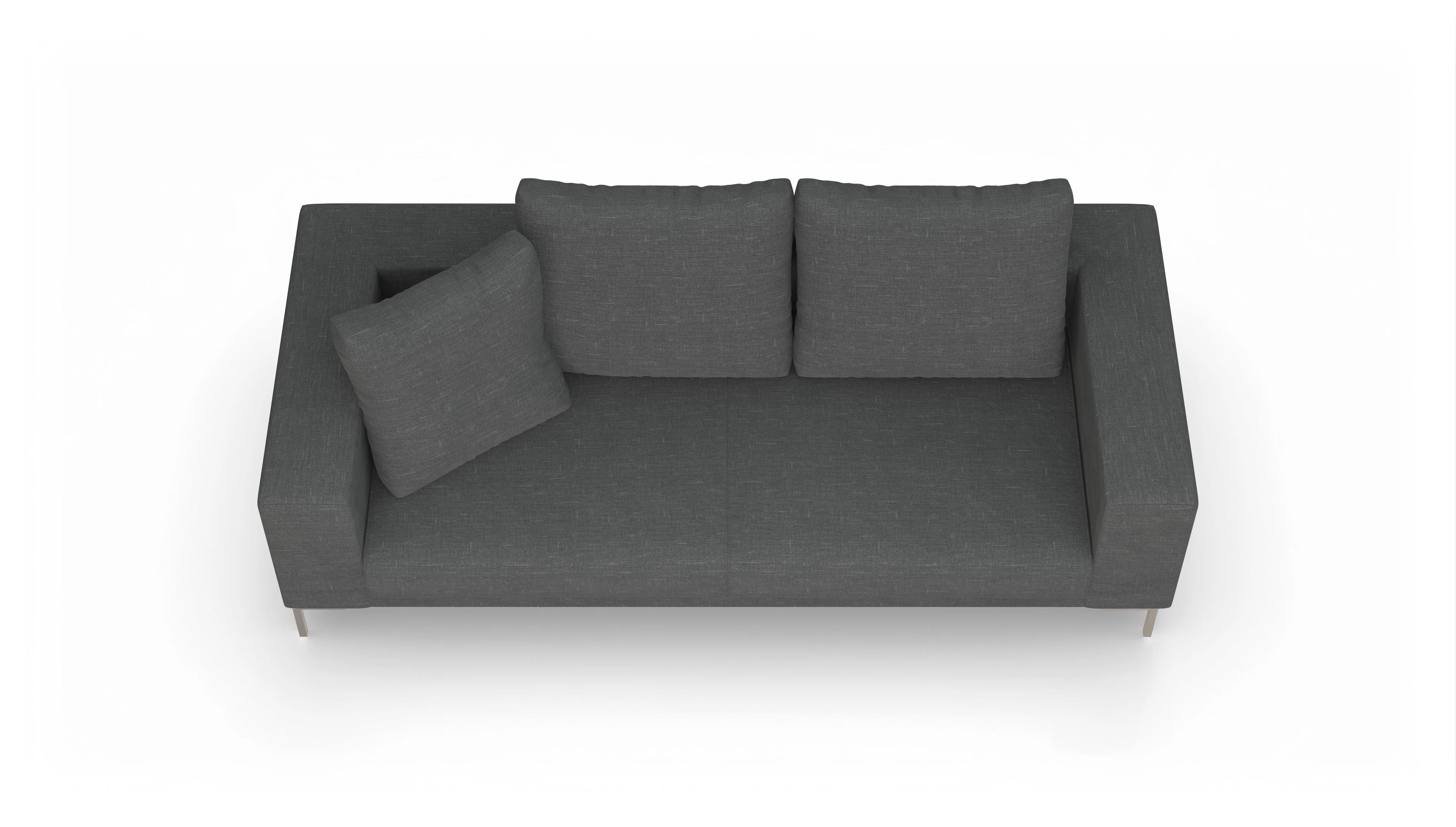 Designer-Sofa Caria in Stoff Ansicht des Produktes Caria 3-Sitzer in Stoff