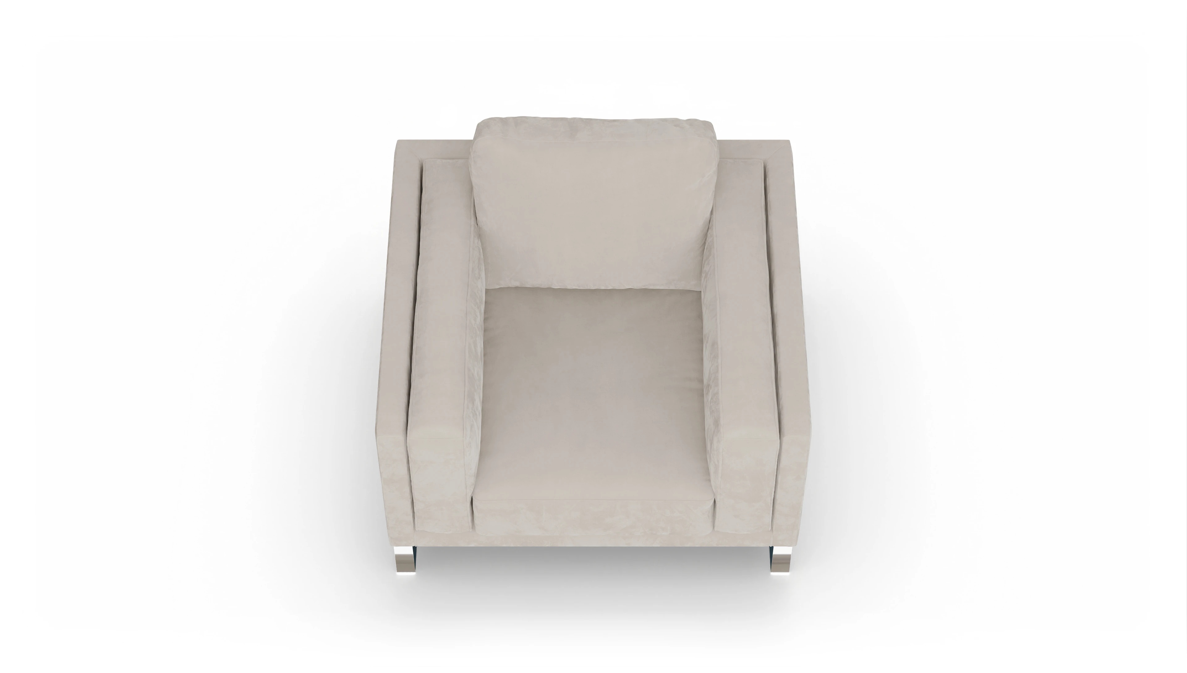 Ansicht des Produktes Cala Sessel in Samt weiß