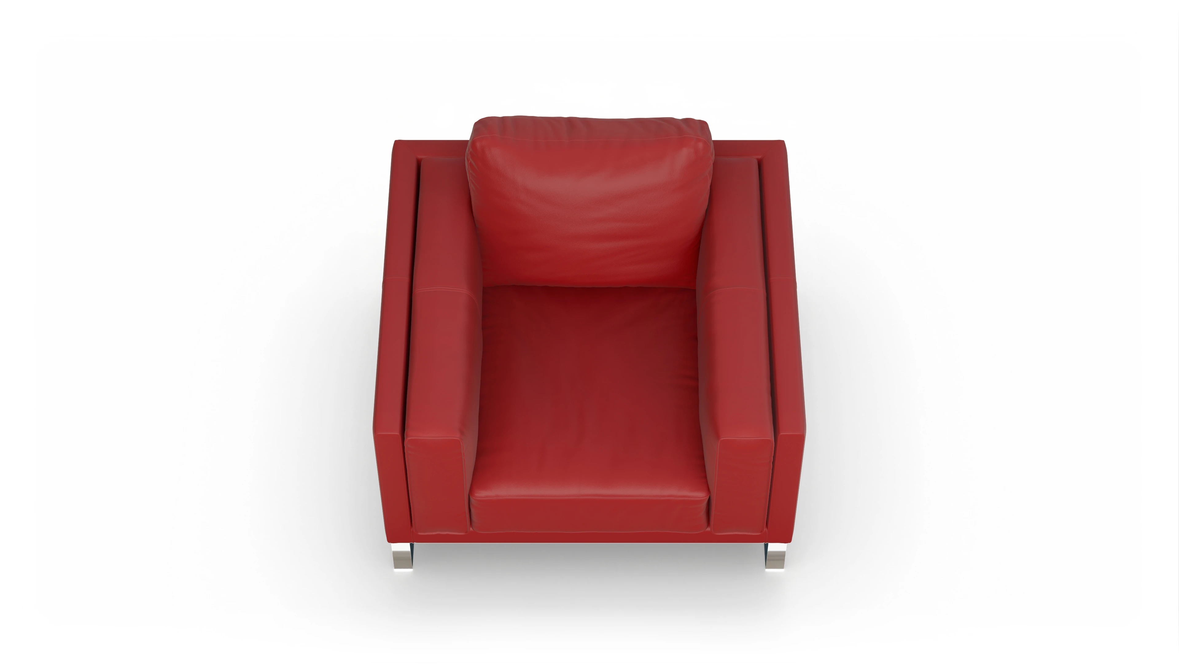 Ansicht des Produktes Cala Sessel in Leder rot