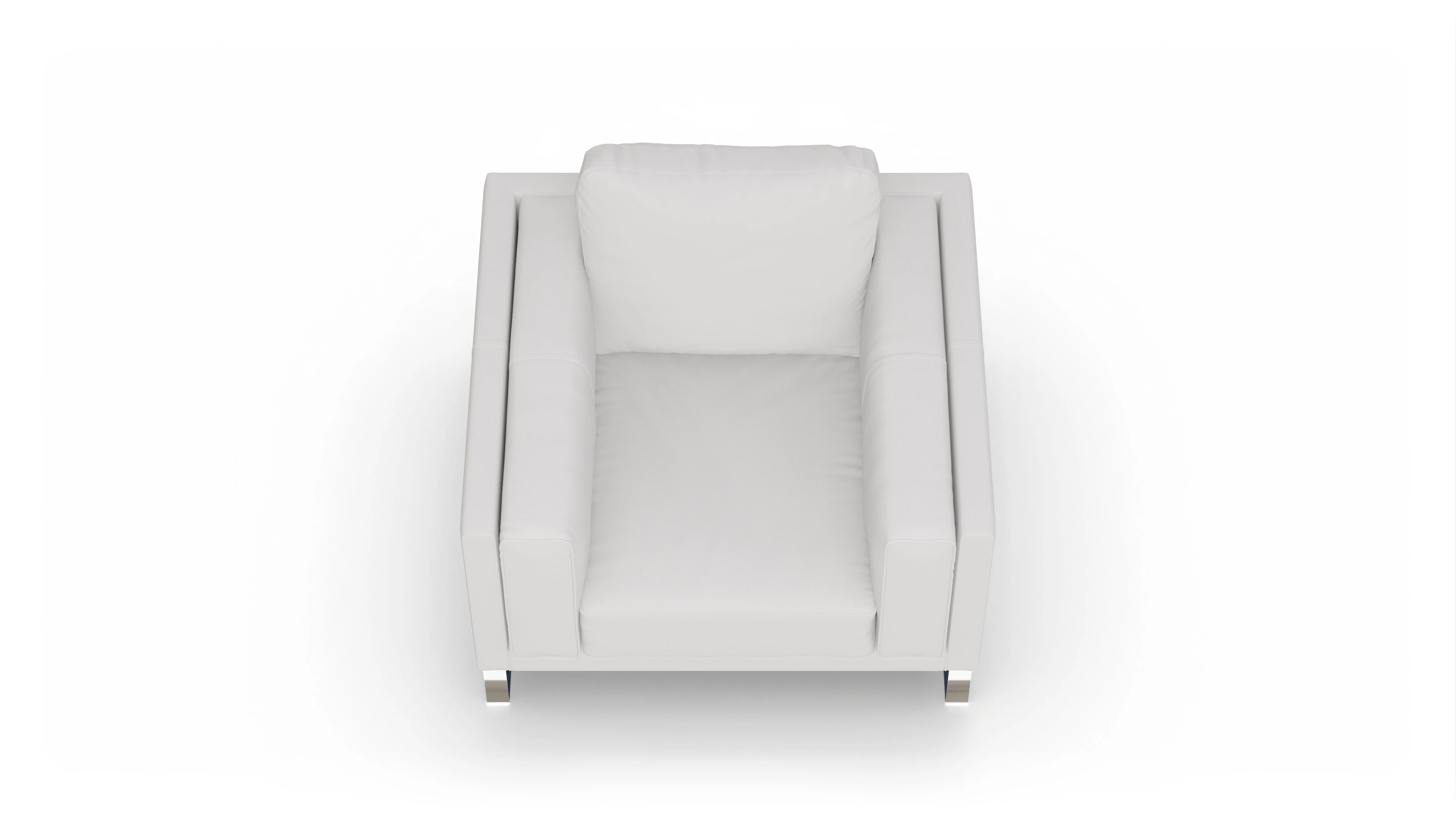 Ansicht des Produktes Cala Sessel in Leder weiß