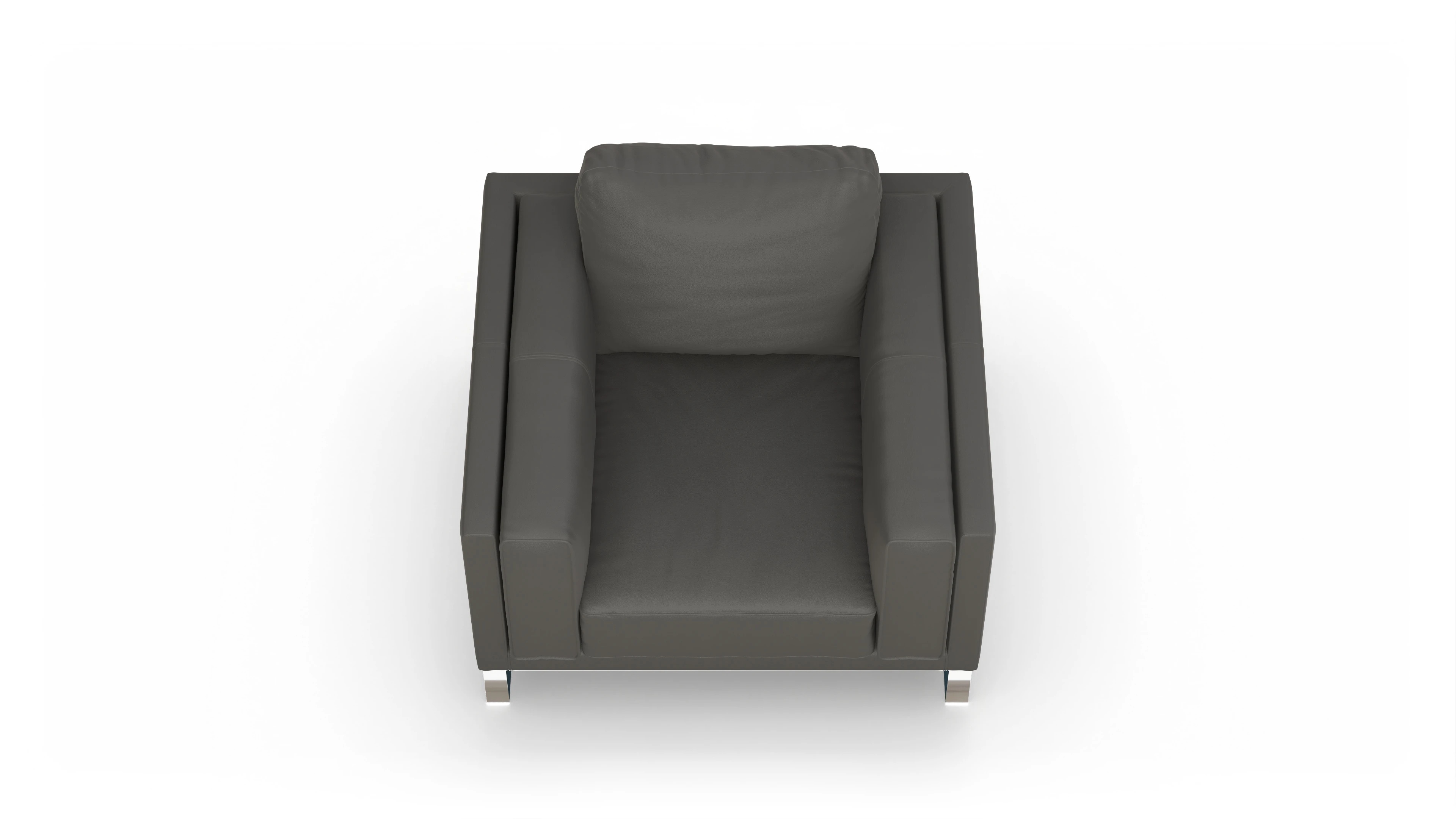 Ansicht des Produktes Cala Sessel in Leder grau