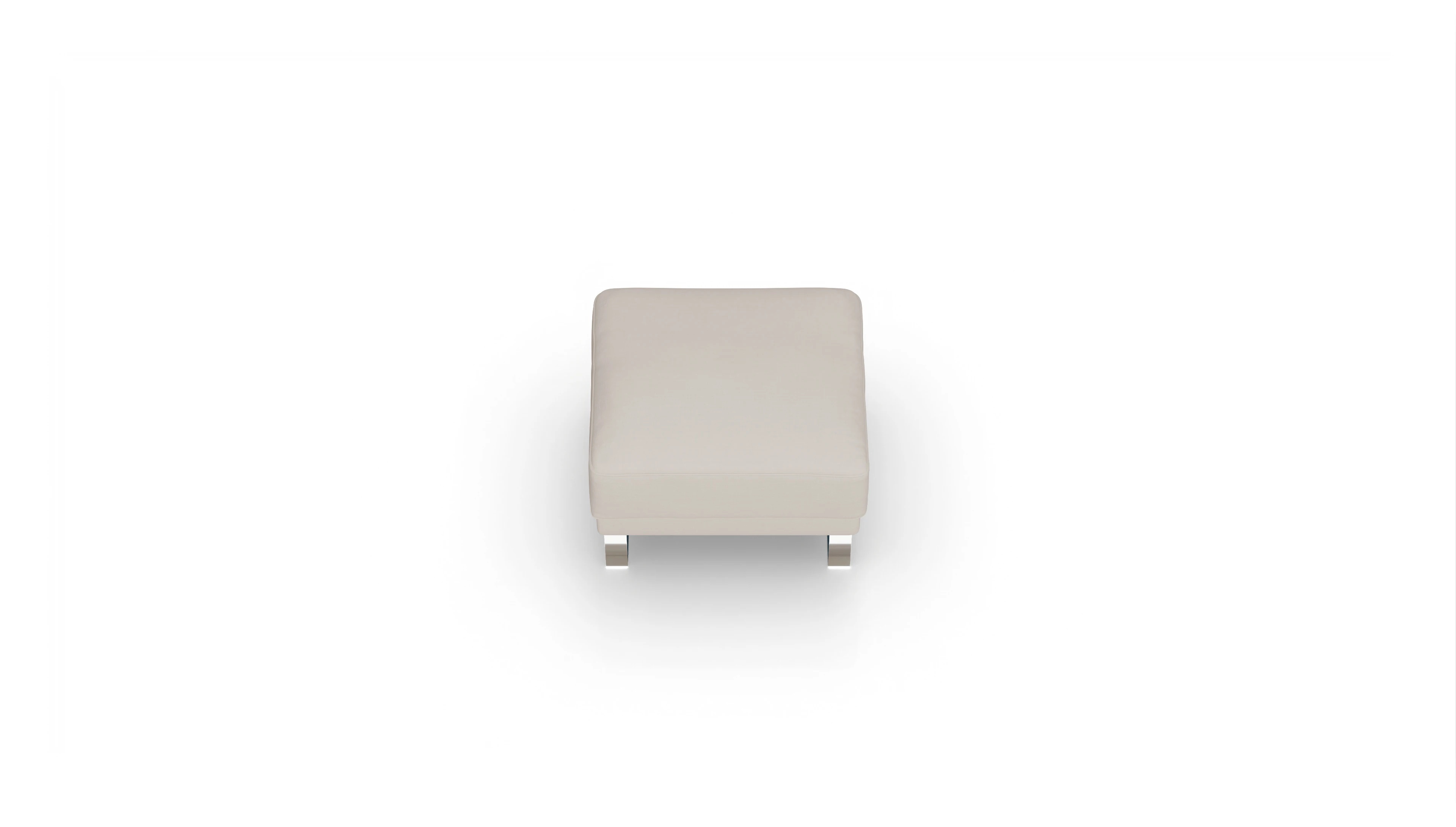 Fußhocker Cala in Stoff Ansicht des Produktes Cala Hocker in Stoff beige
