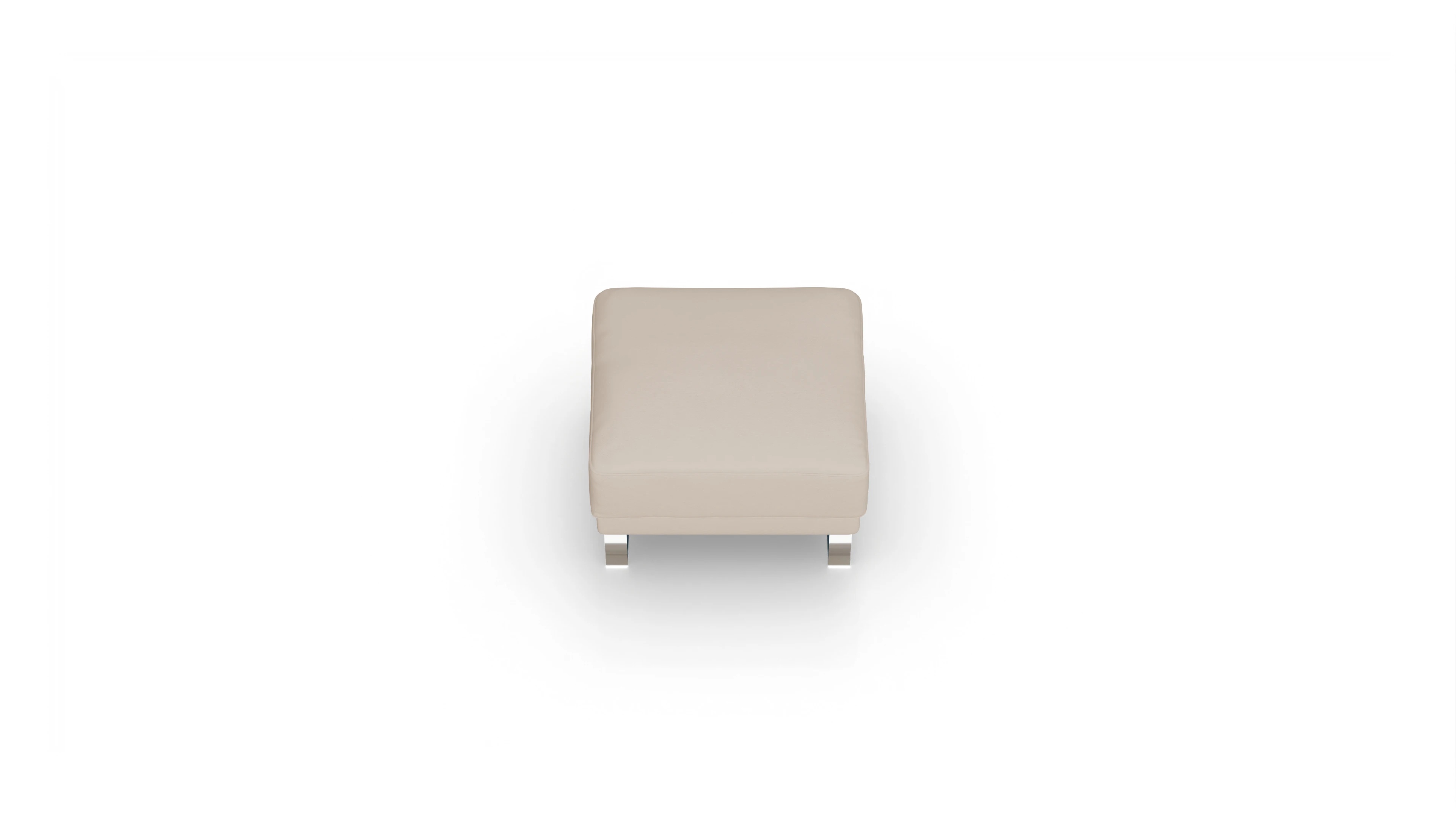 Lederhocker Cala Ansicht des Produktes Cala Hocker in Leder beige
