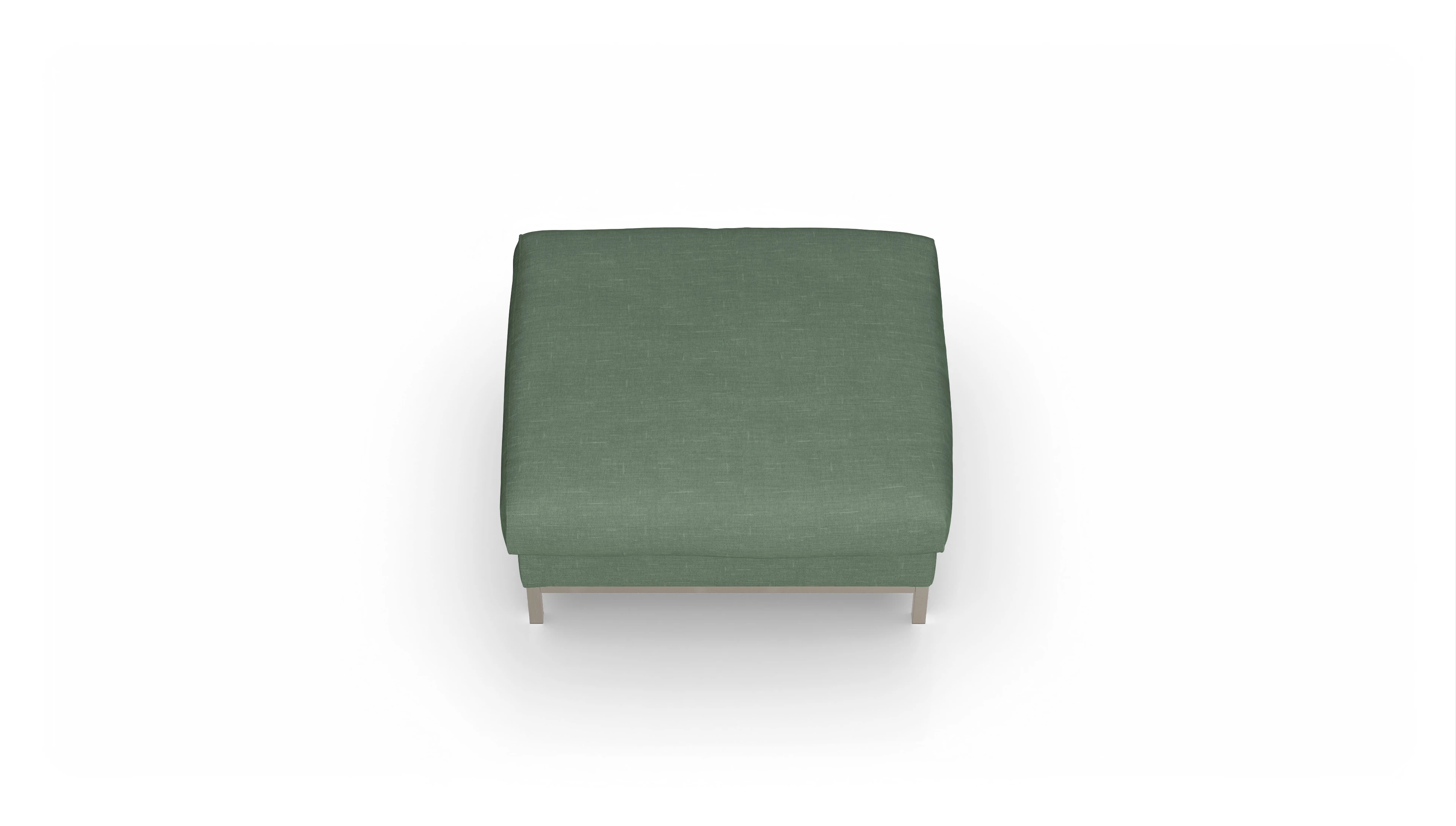 Designer-Hocker Paglia Ansicht des Produktes Paglia Hocker in Stoff grün
