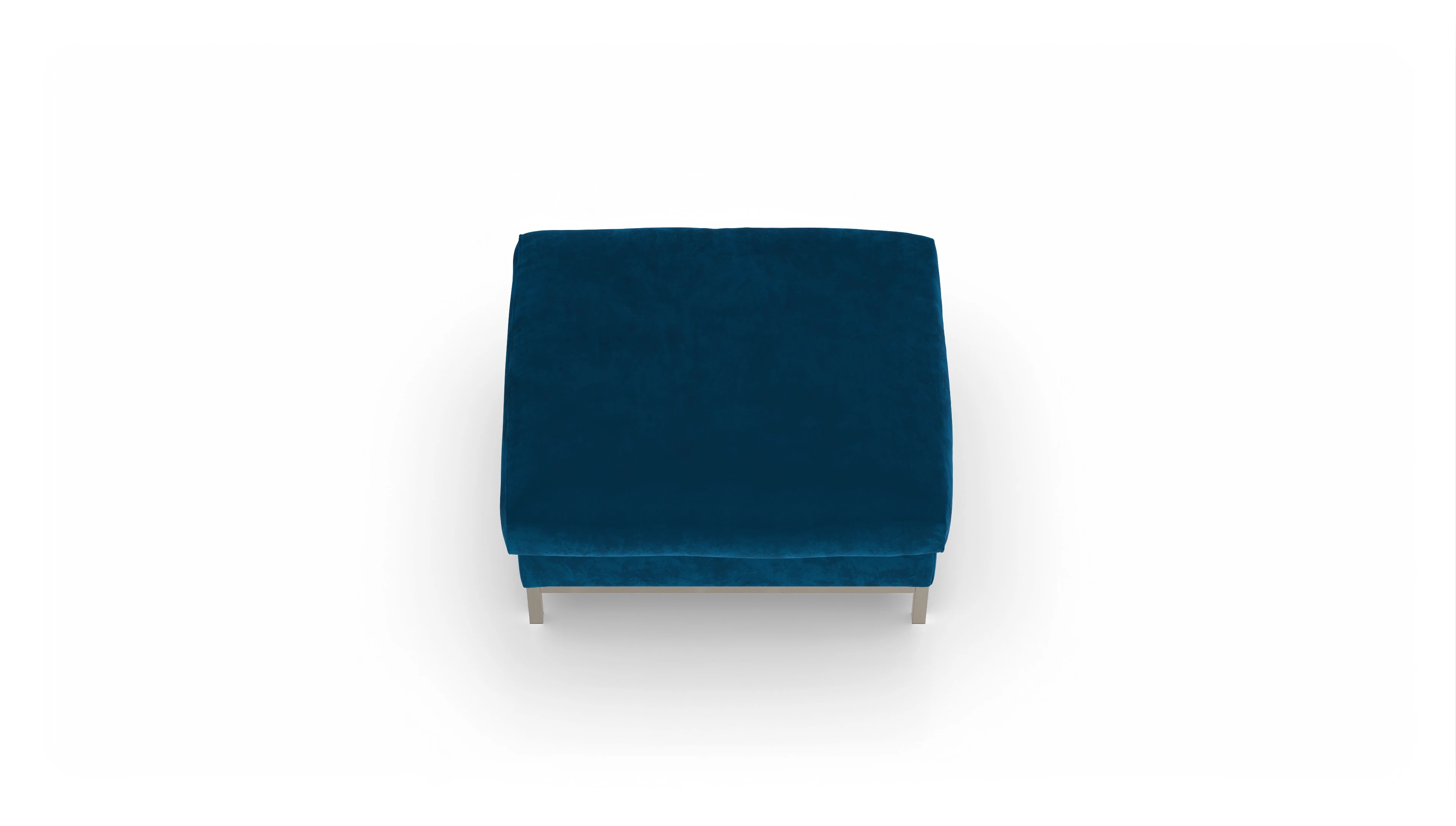 Designer-Hocker Paglia Ansicht des Produktes Paglia Hocker in Samt blau