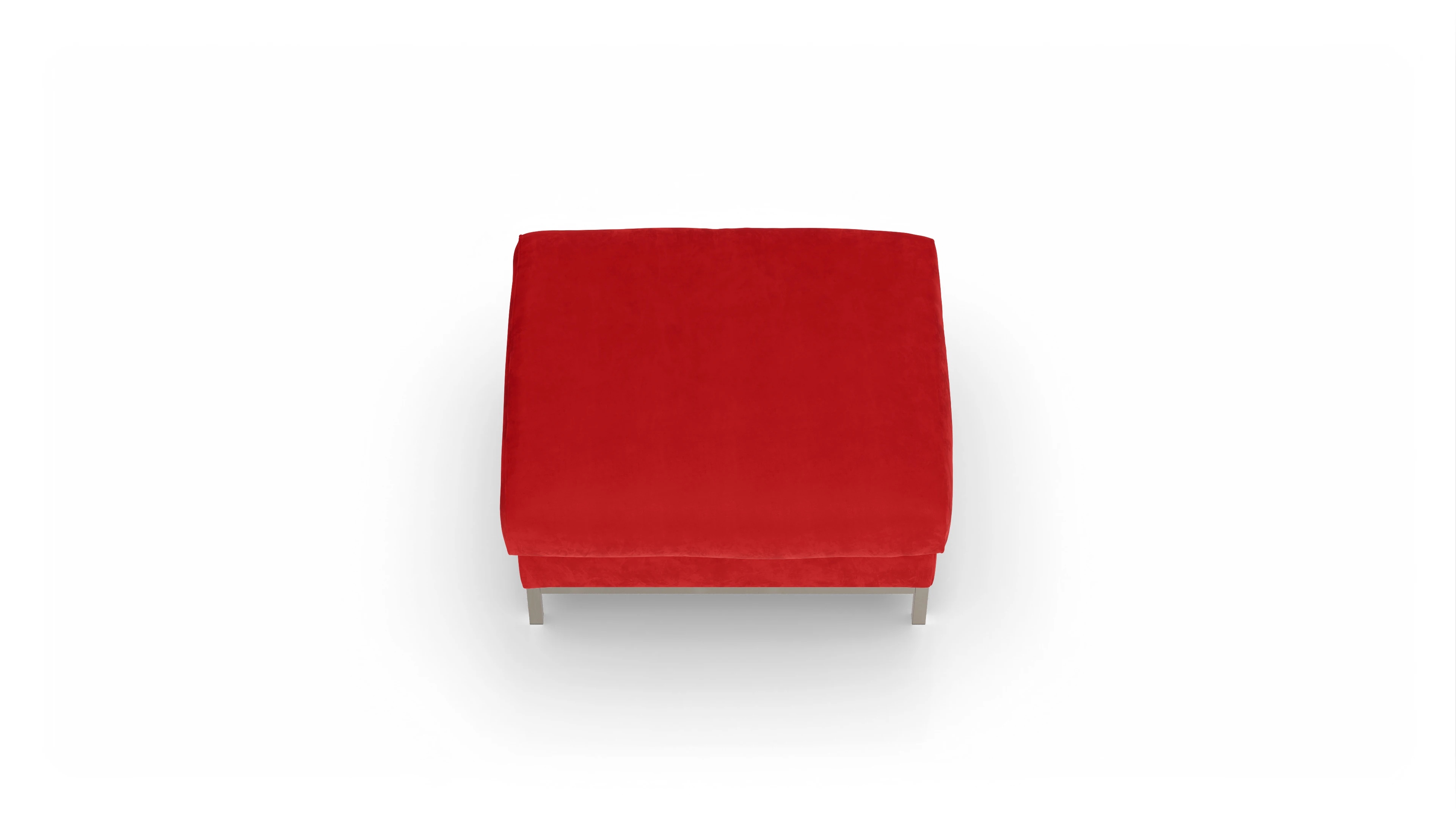 Designer-Hocker Paglia Ansicht des Produktes Paglia Hocker in Samt rot